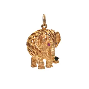 Vintage 14K Gold Elephant Charm