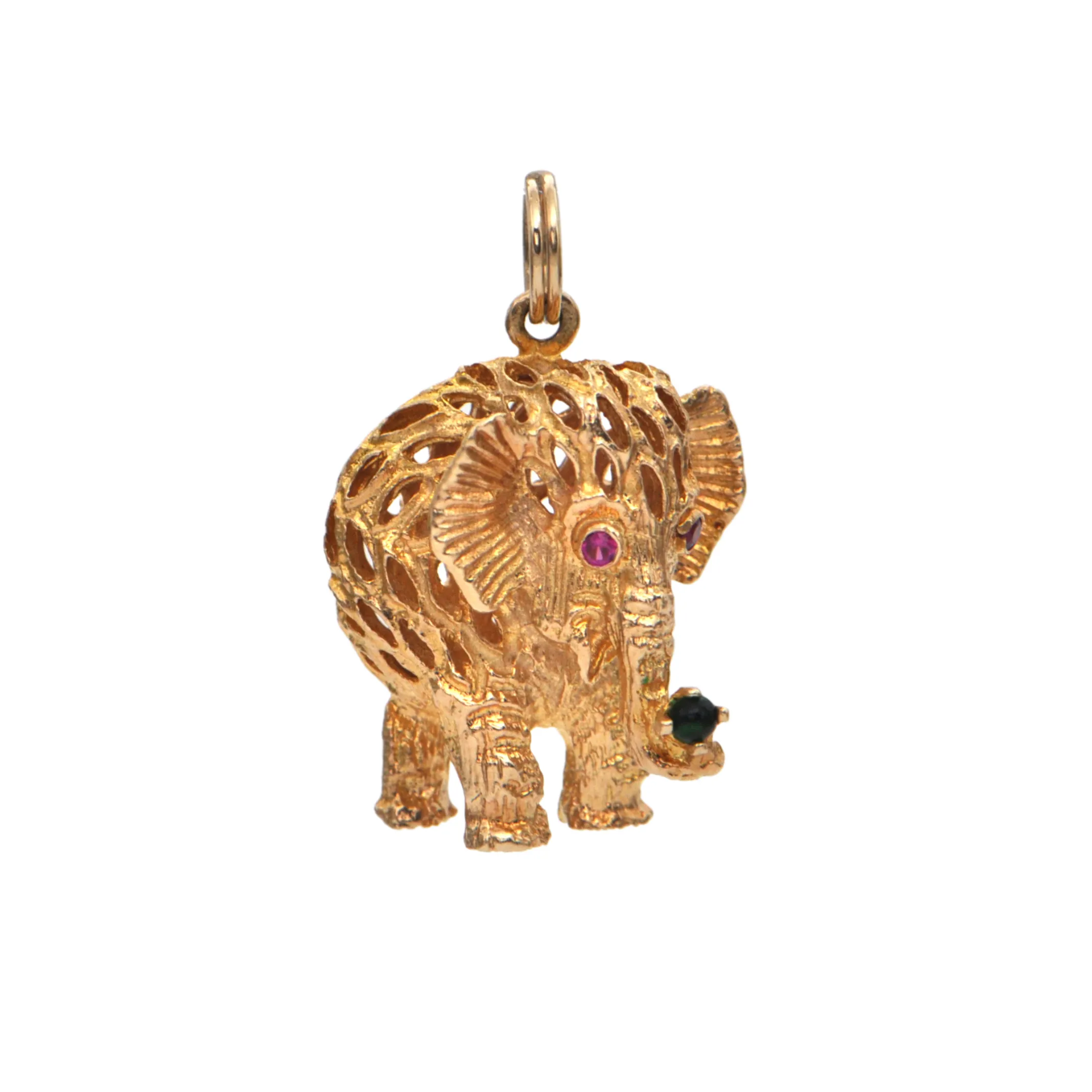 Vintage 14K Gold Elephant Charm