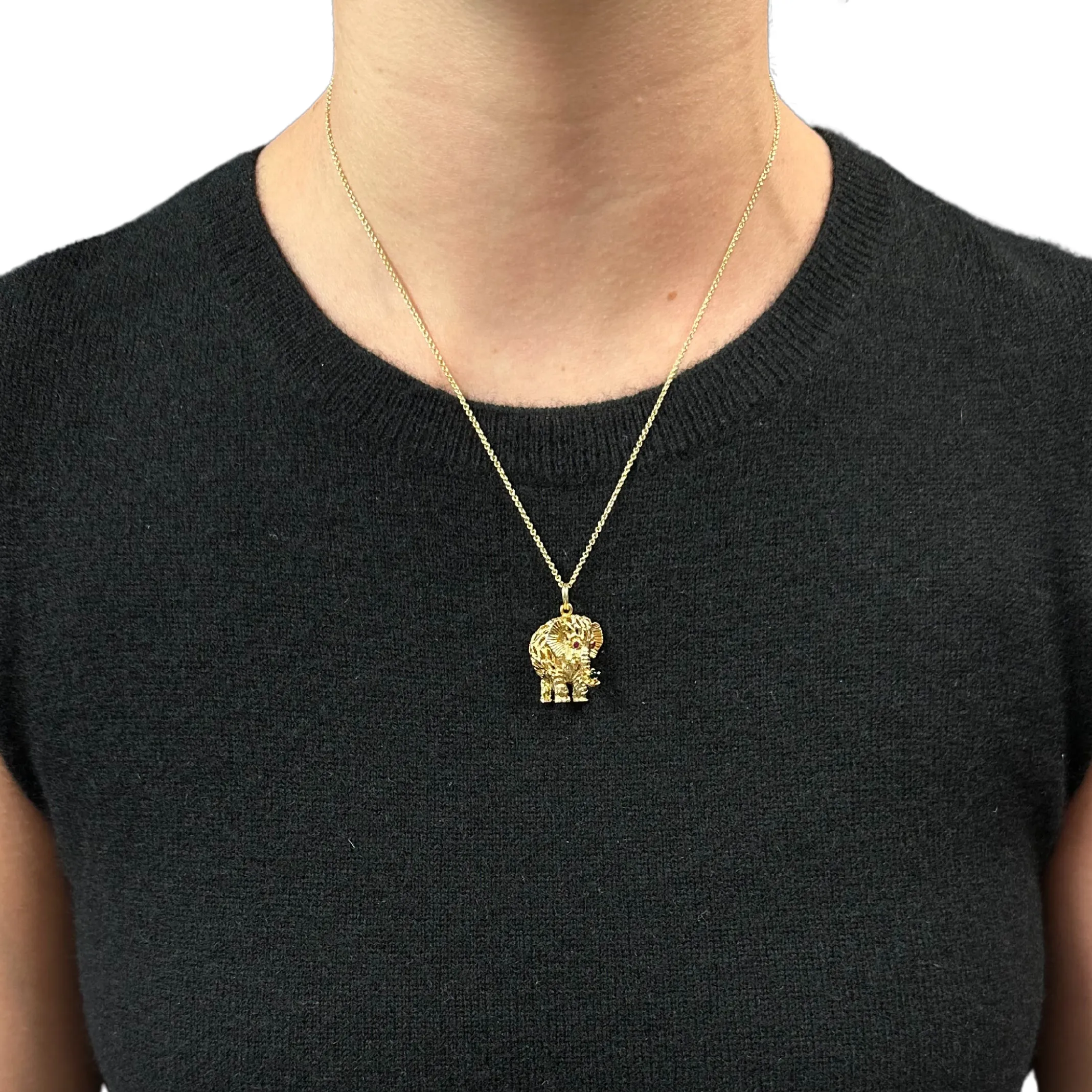 Vintage 14K Gold Elephant Charm