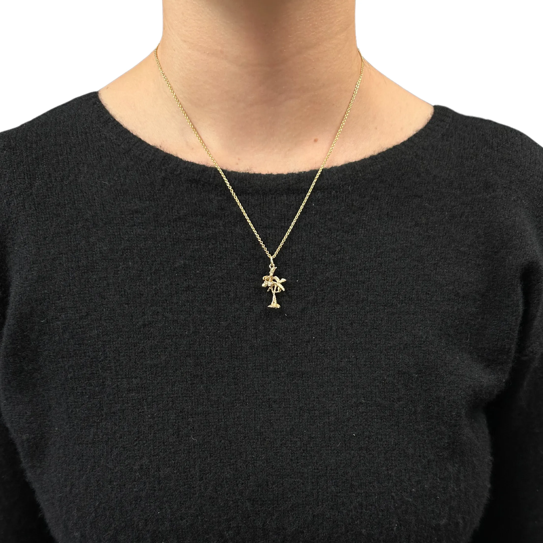 Vintage 14k Gold Florida Palm Tree Charm