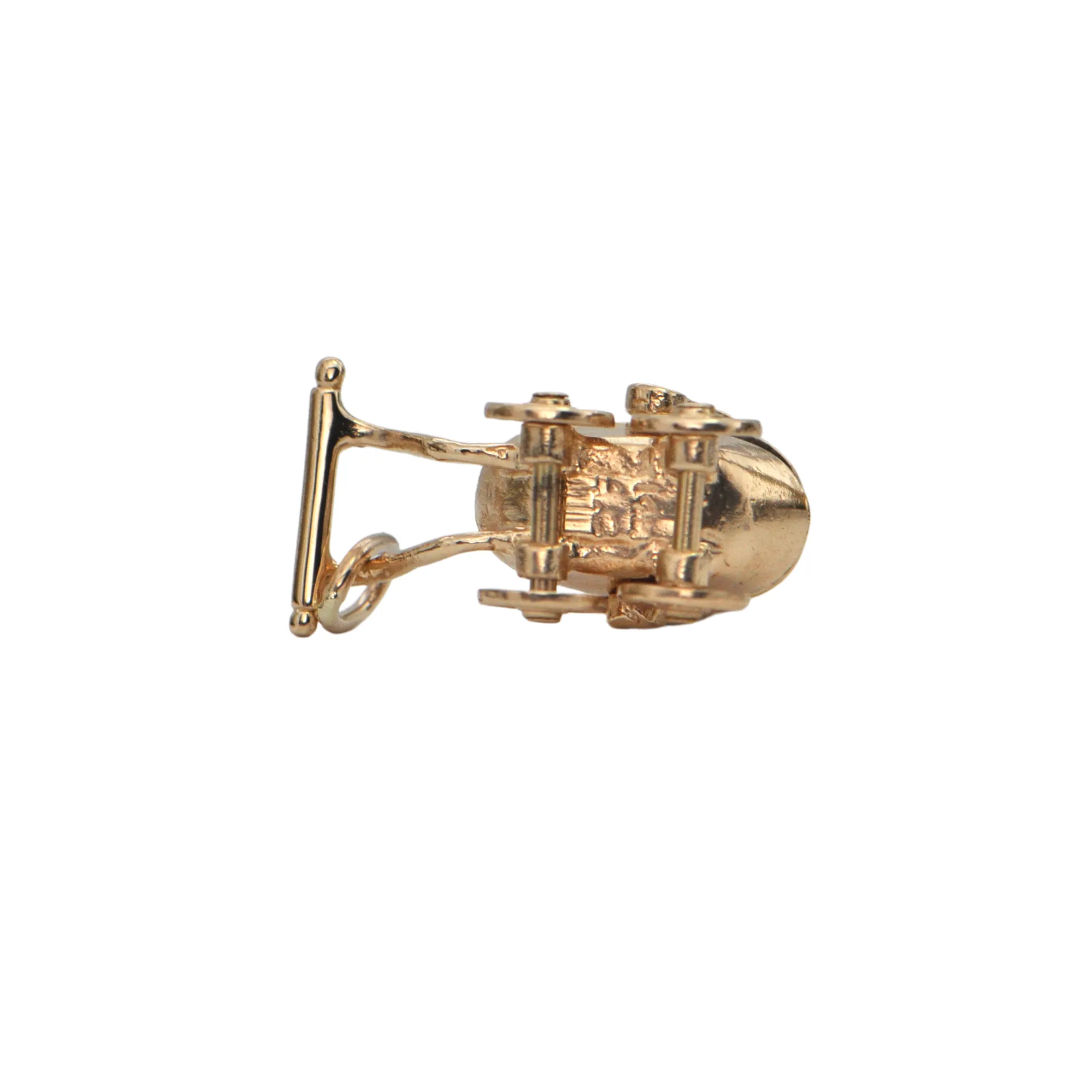 Vintage 14k Gold Mechanical Baby Pram Charm