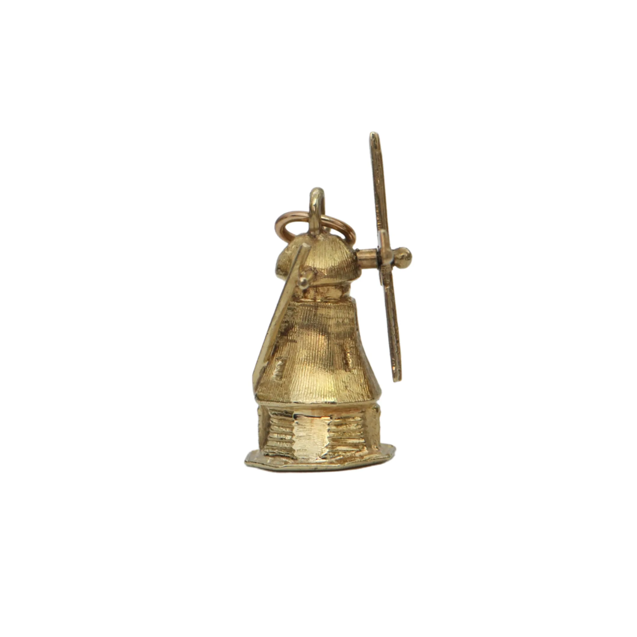 Vintage 14k Gold Mechanical Windmill Charm
