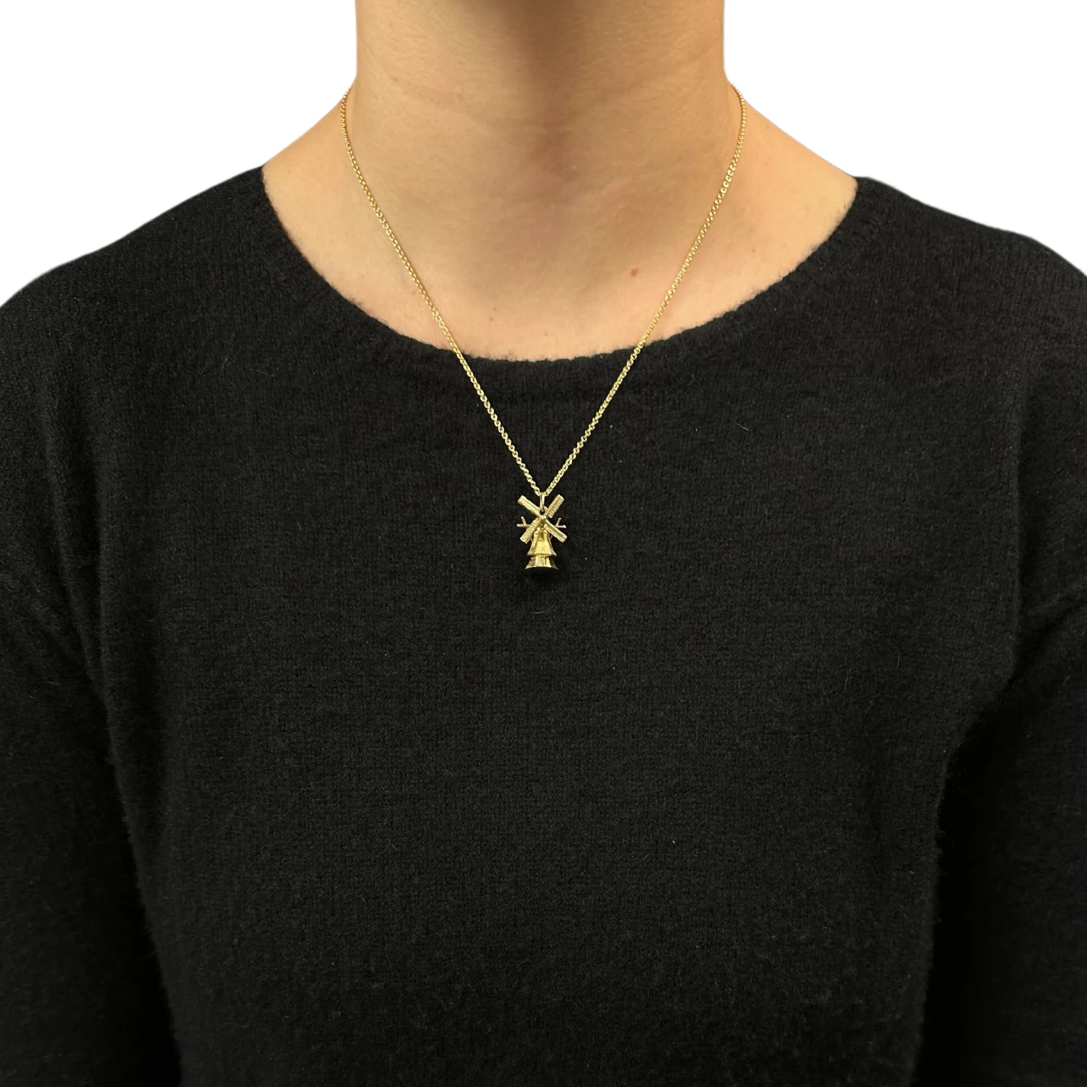 Vintage 14k Gold Mechanical Windmill Charm