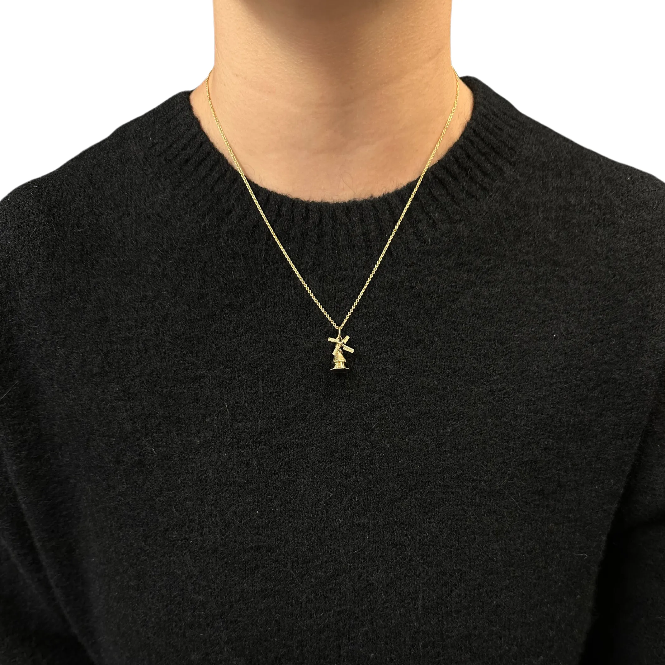 Vintage 14k Gold Mechanical Windmill Charm