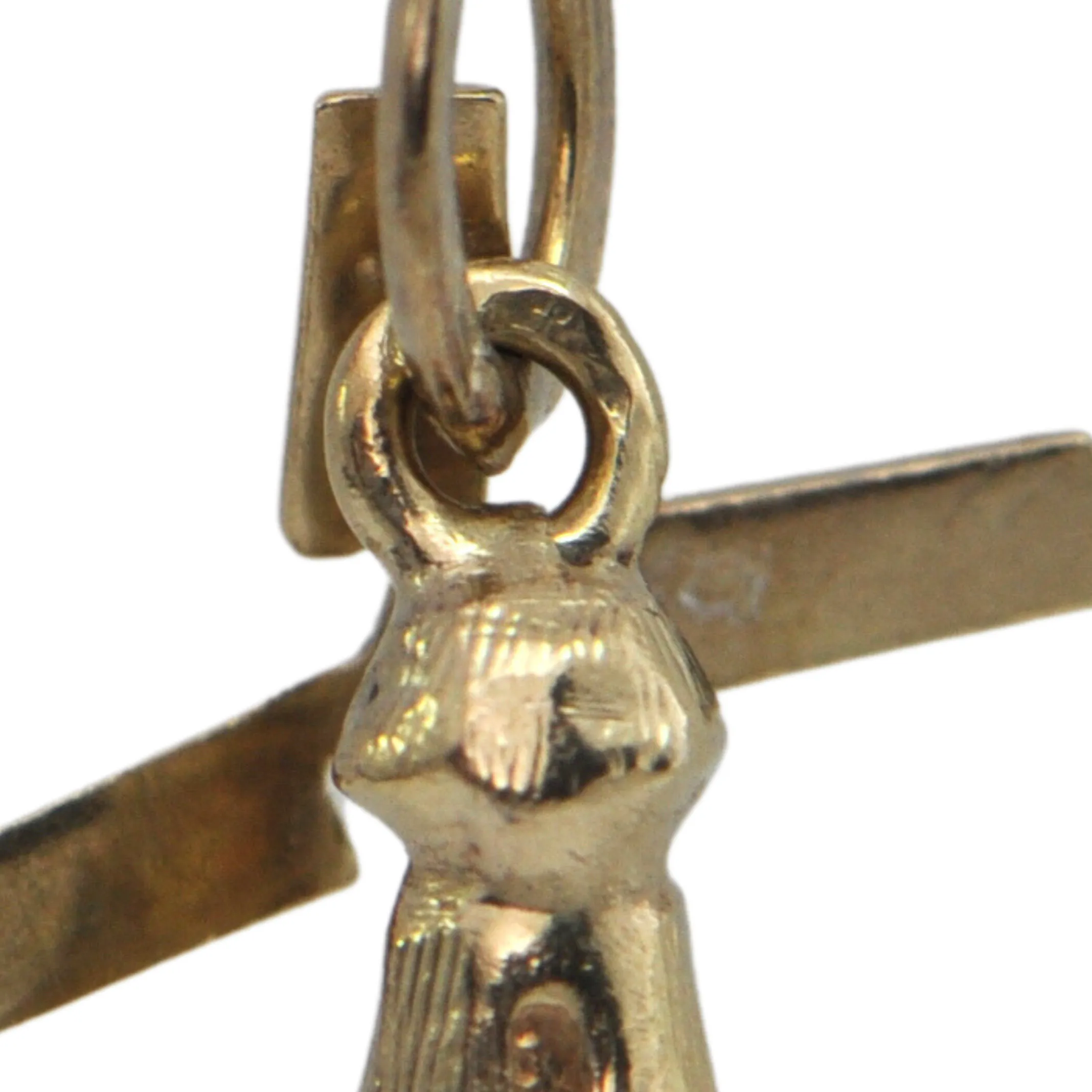 Vintage 14k Gold Mechanical Windmill Charm