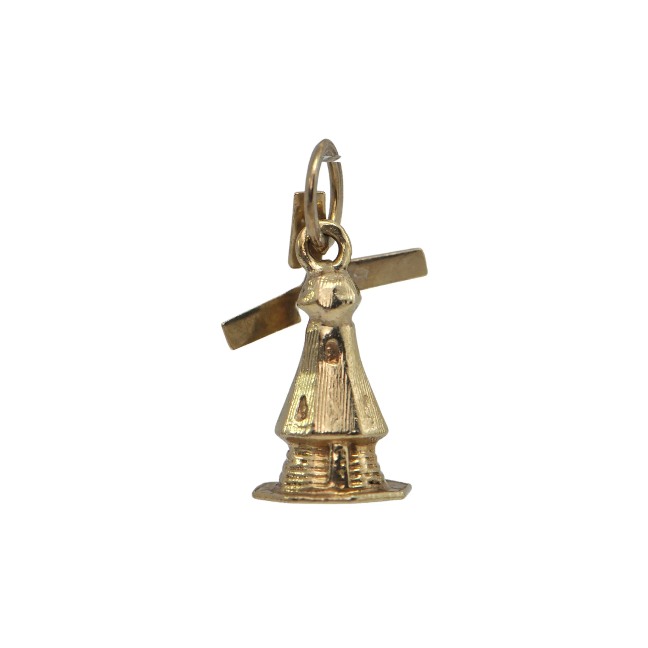Vintage 14k Gold Mechanical Windmill Charm