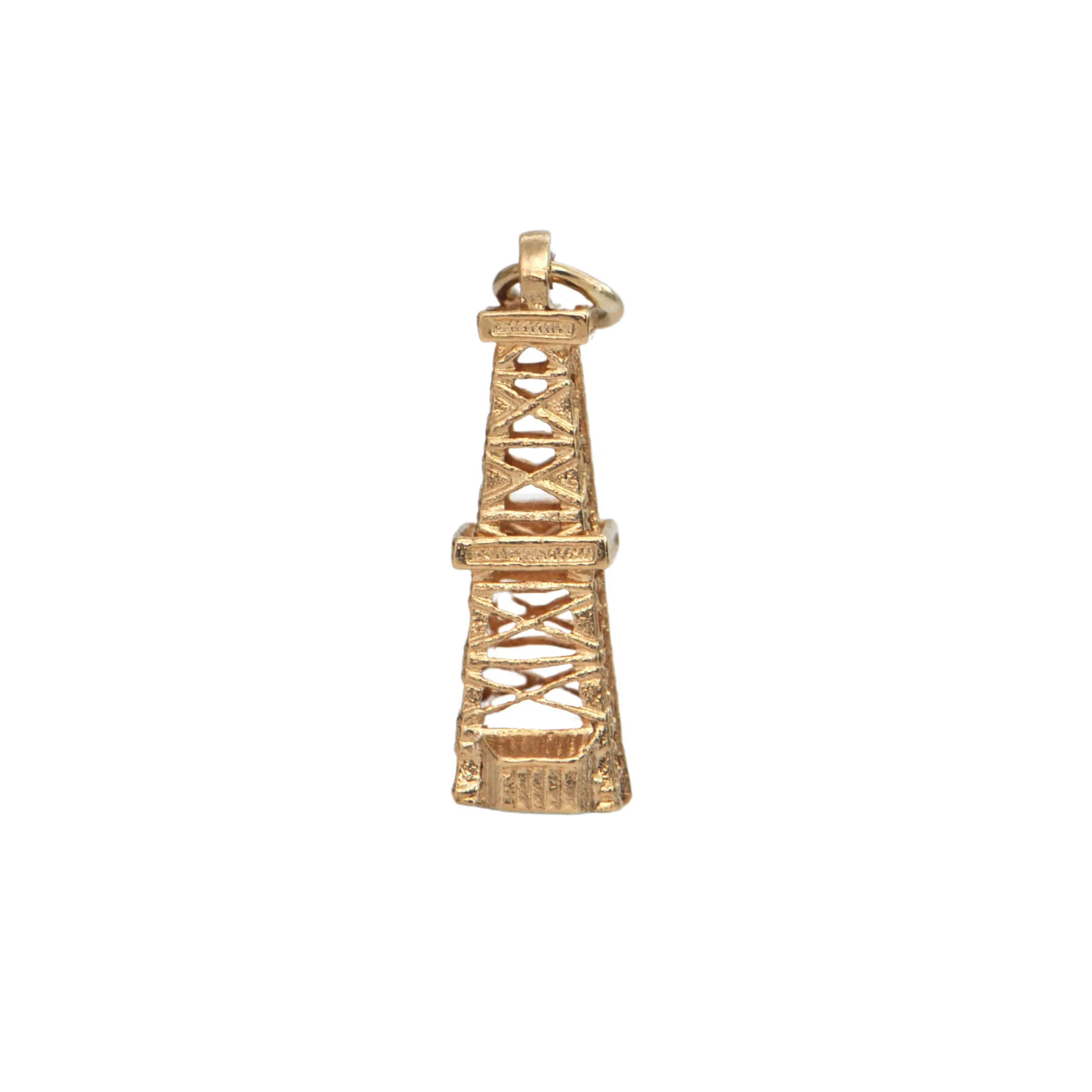 Vintage 14K Gold Oil Rig Charm