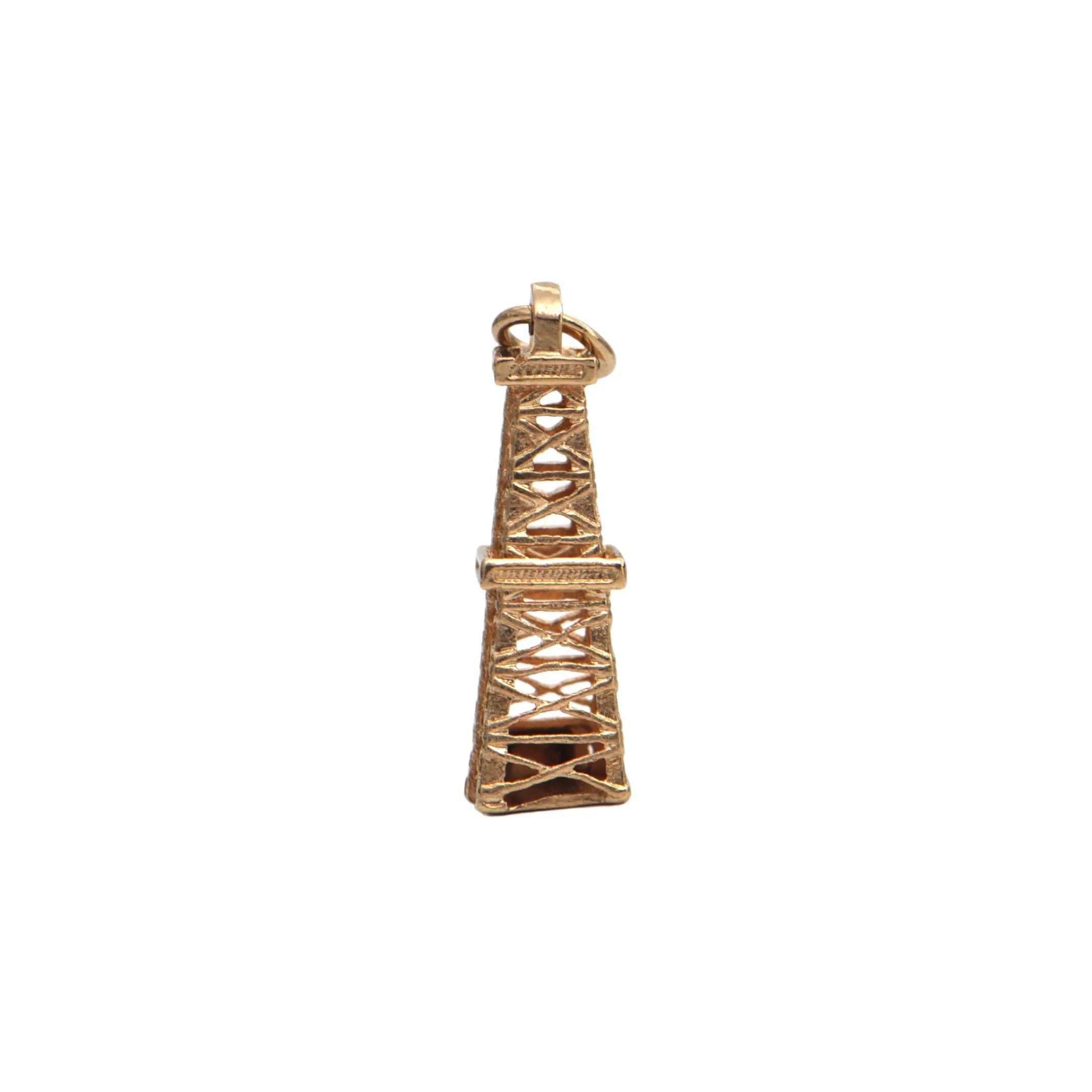 Vintage 14K Gold Oil Rig Charm