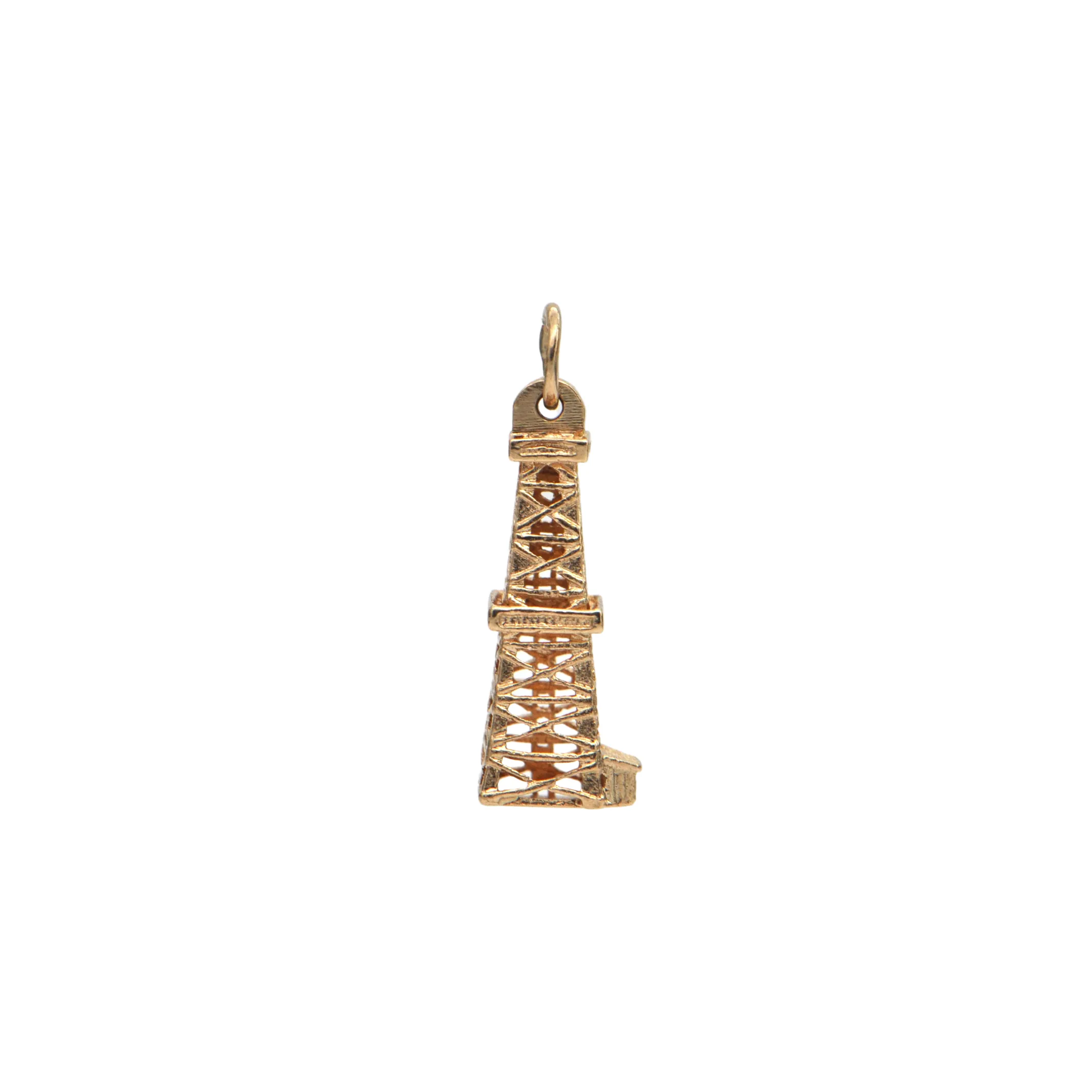 Vintage 14K Gold Oil Rig Charm