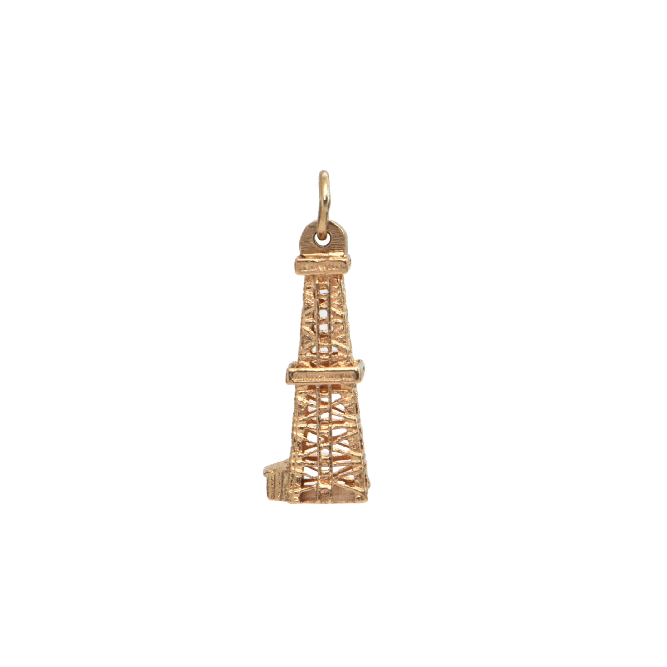 Vintage 14K Gold Oil Rig Charm