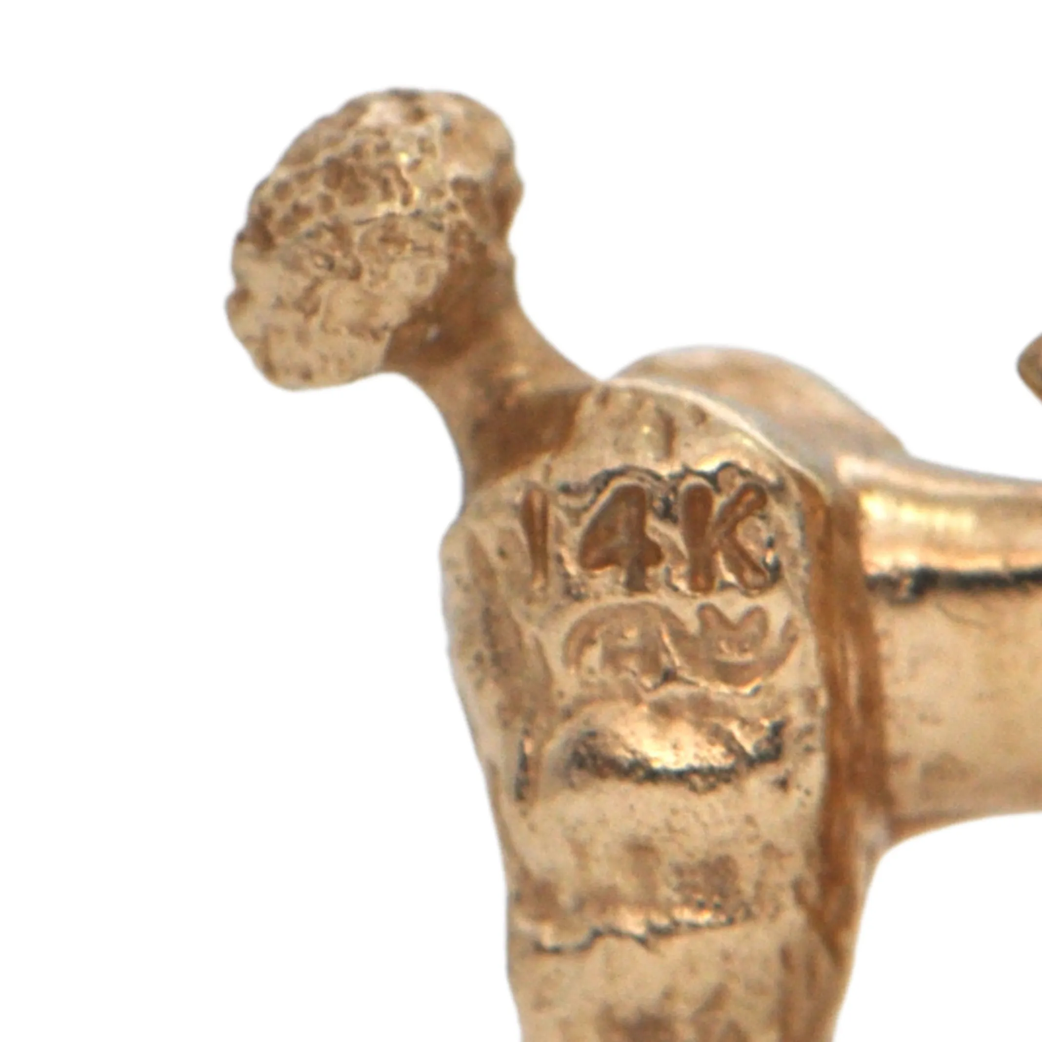 Vintage 14k Gold Small Poodle Charm