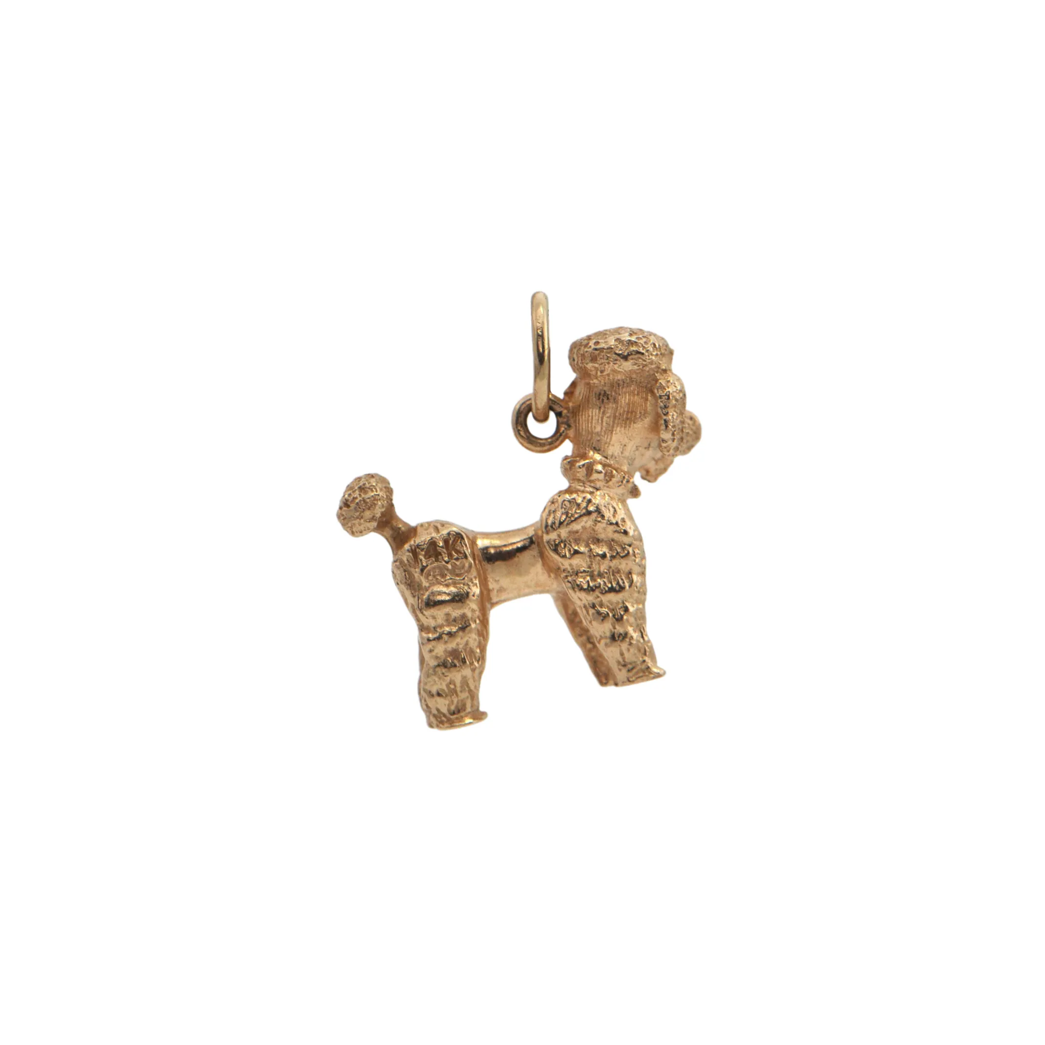 Vintage 14k Gold Small Poodle Charm