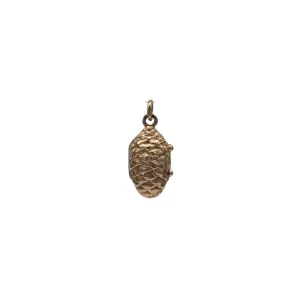 Vintage 14k pinecone locket pendant