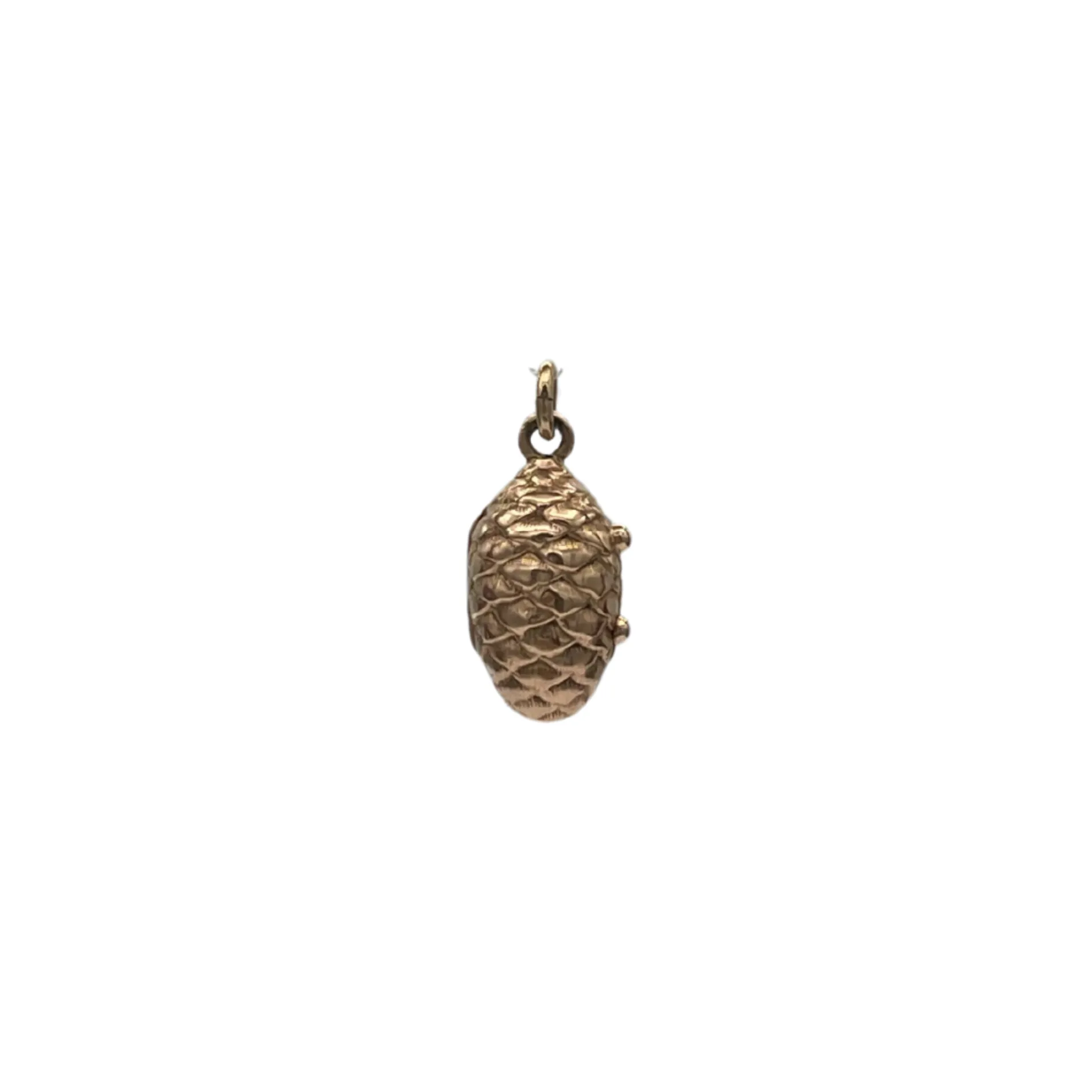Vintage 14k pinecone locket pendant
