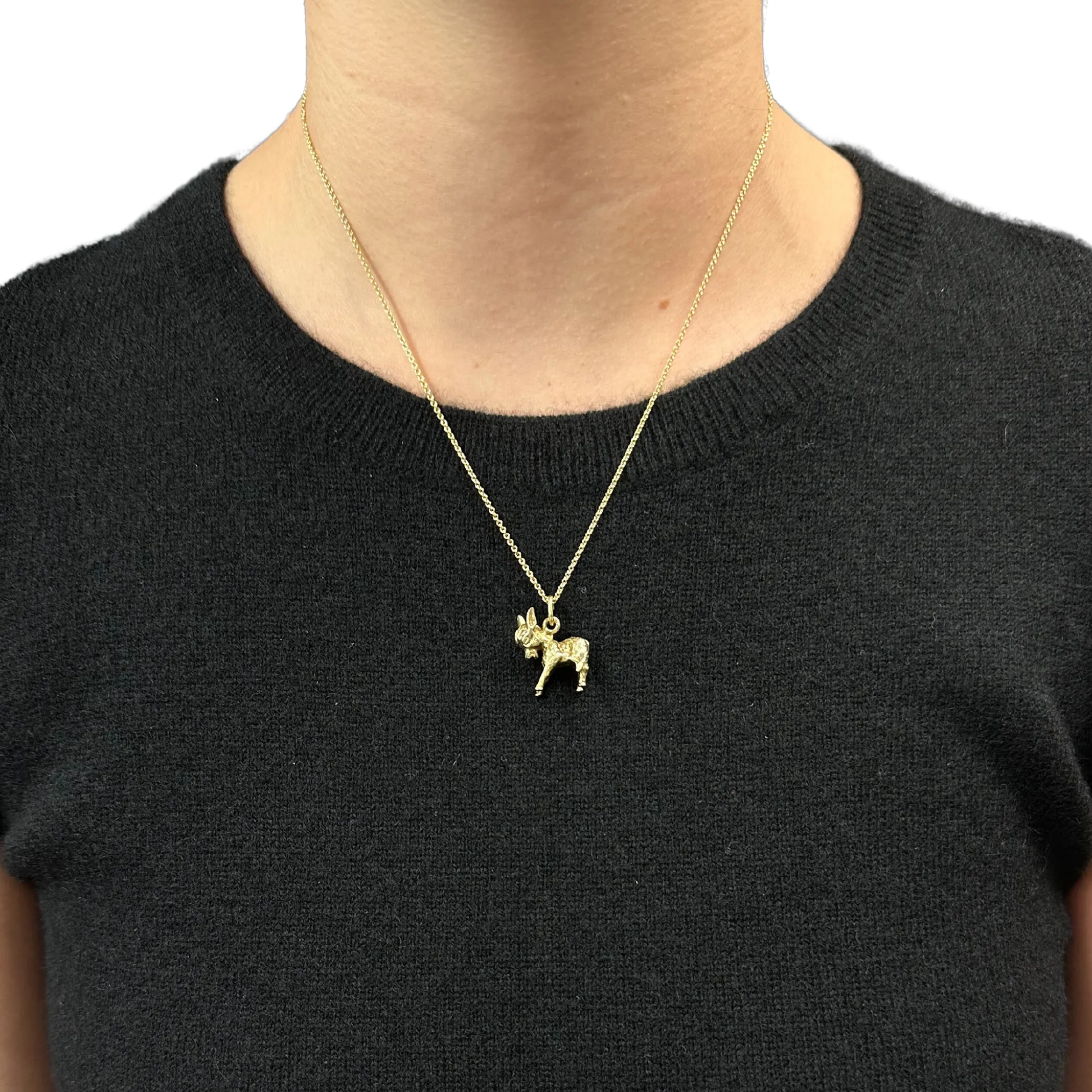 Vintage 14k Yellow Gold Donkey Charm