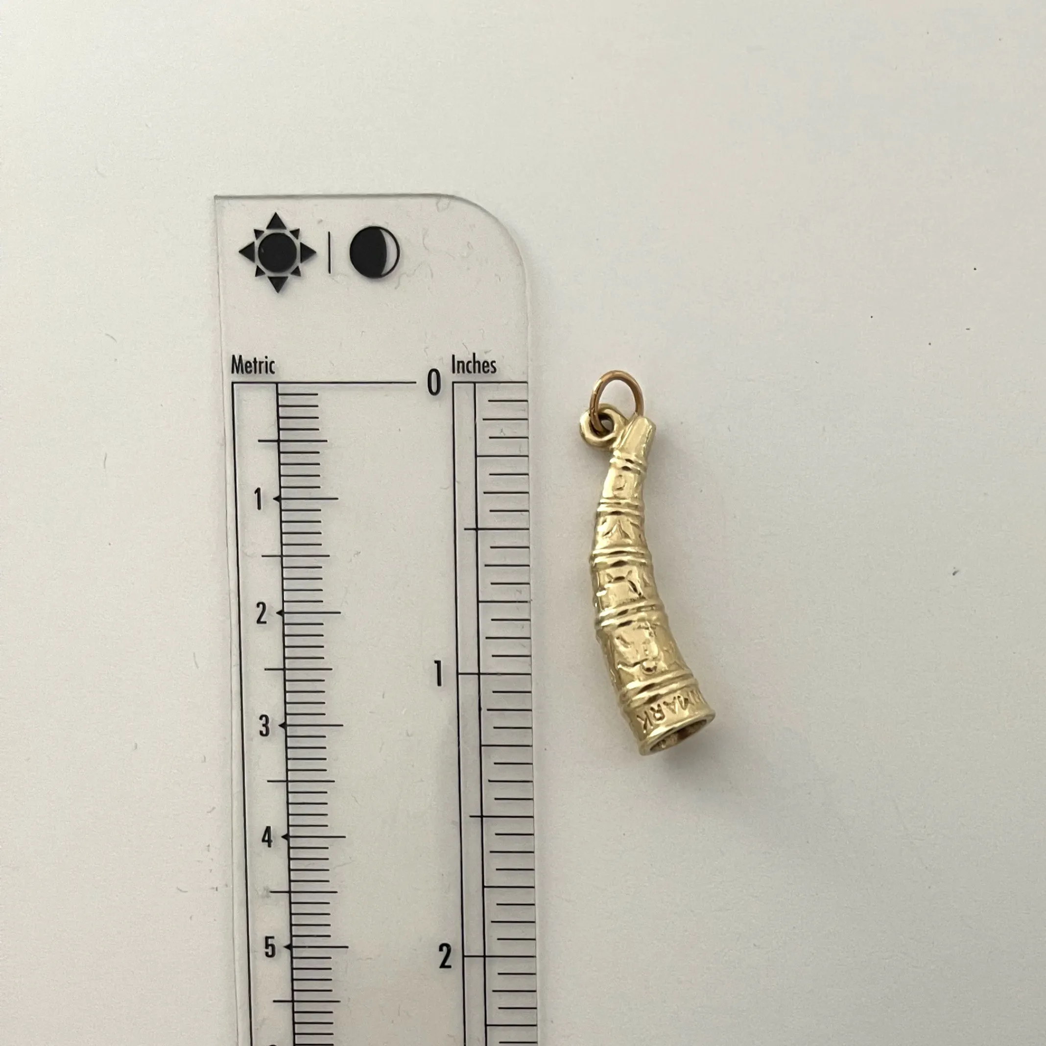 Vintage 14K Yellow Gold Golden Horn of Gallehus Charm