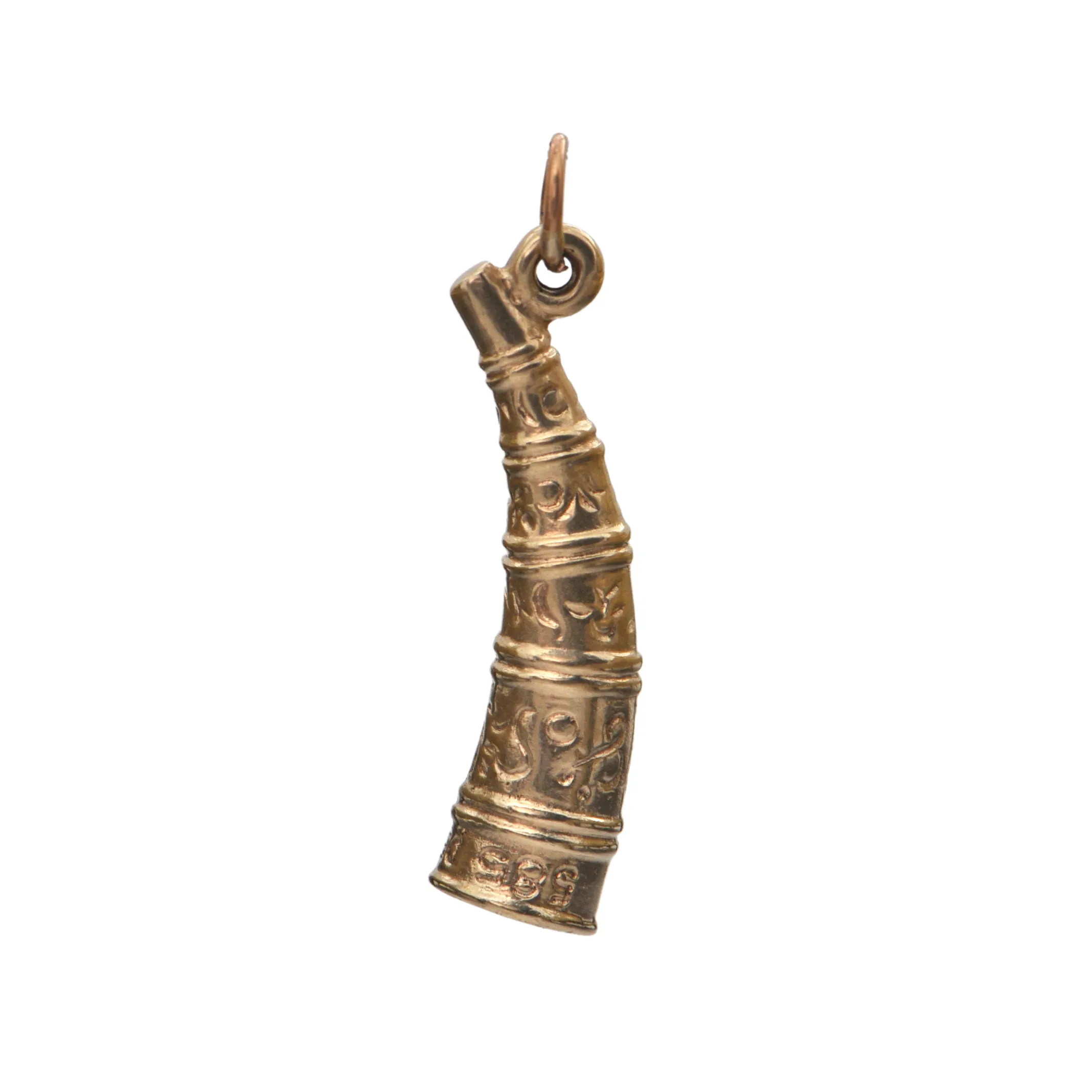 Vintage 14K Yellow Gold Golden Horn of Gallehus Charm