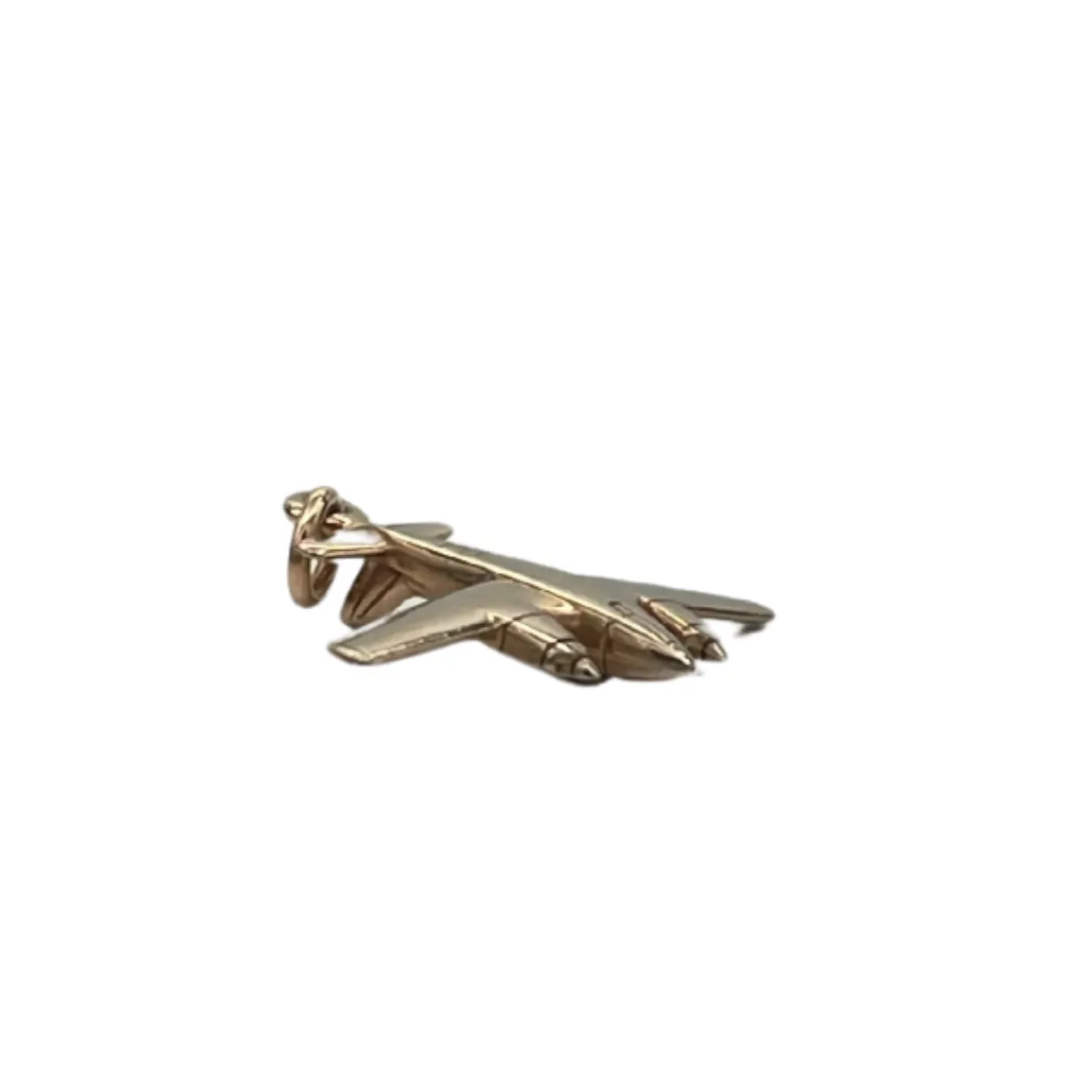 Vintage 14k yellow gold propeller plane charm