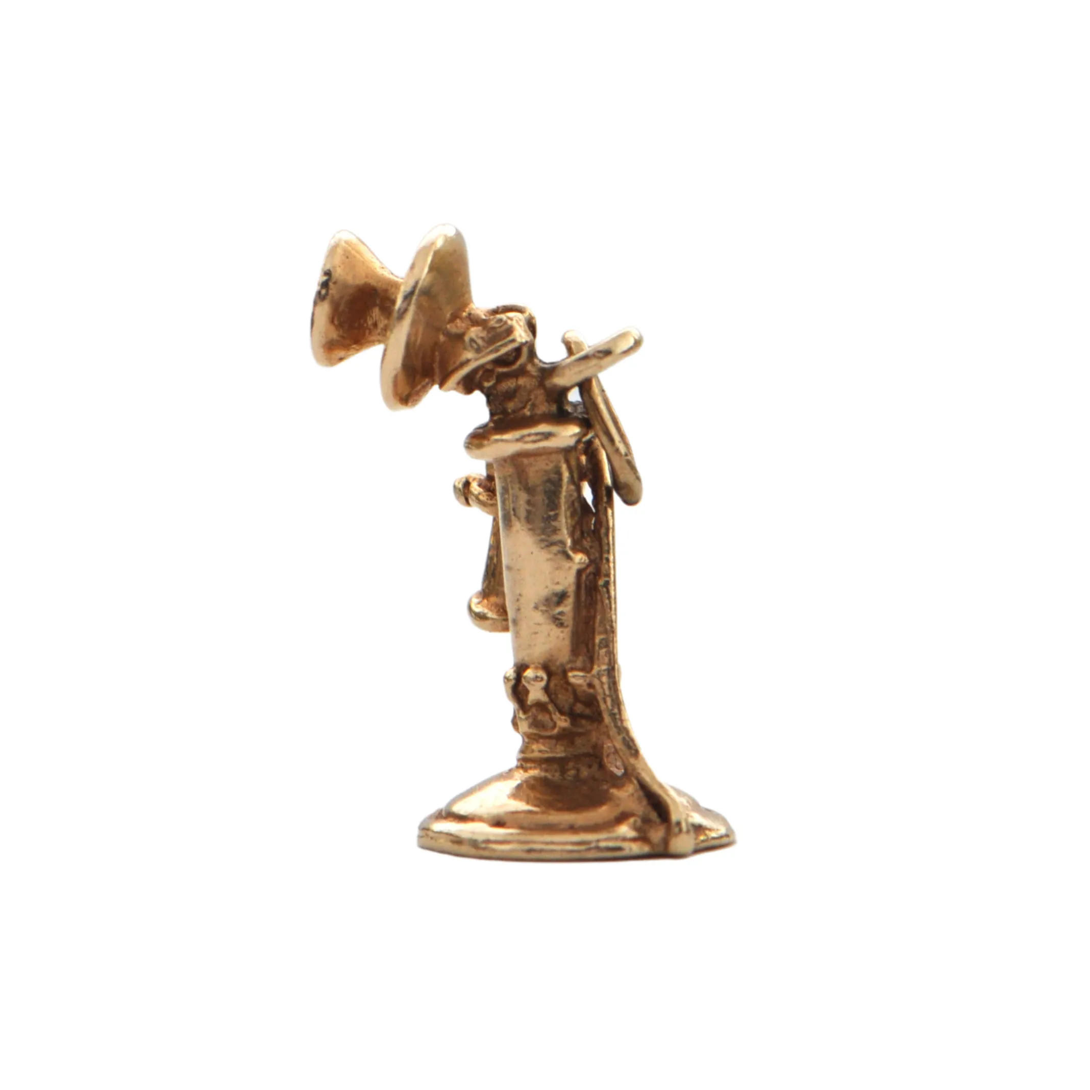 Vintage 14k Yellow Gold Rotary Dial Candlestick Phone Charm