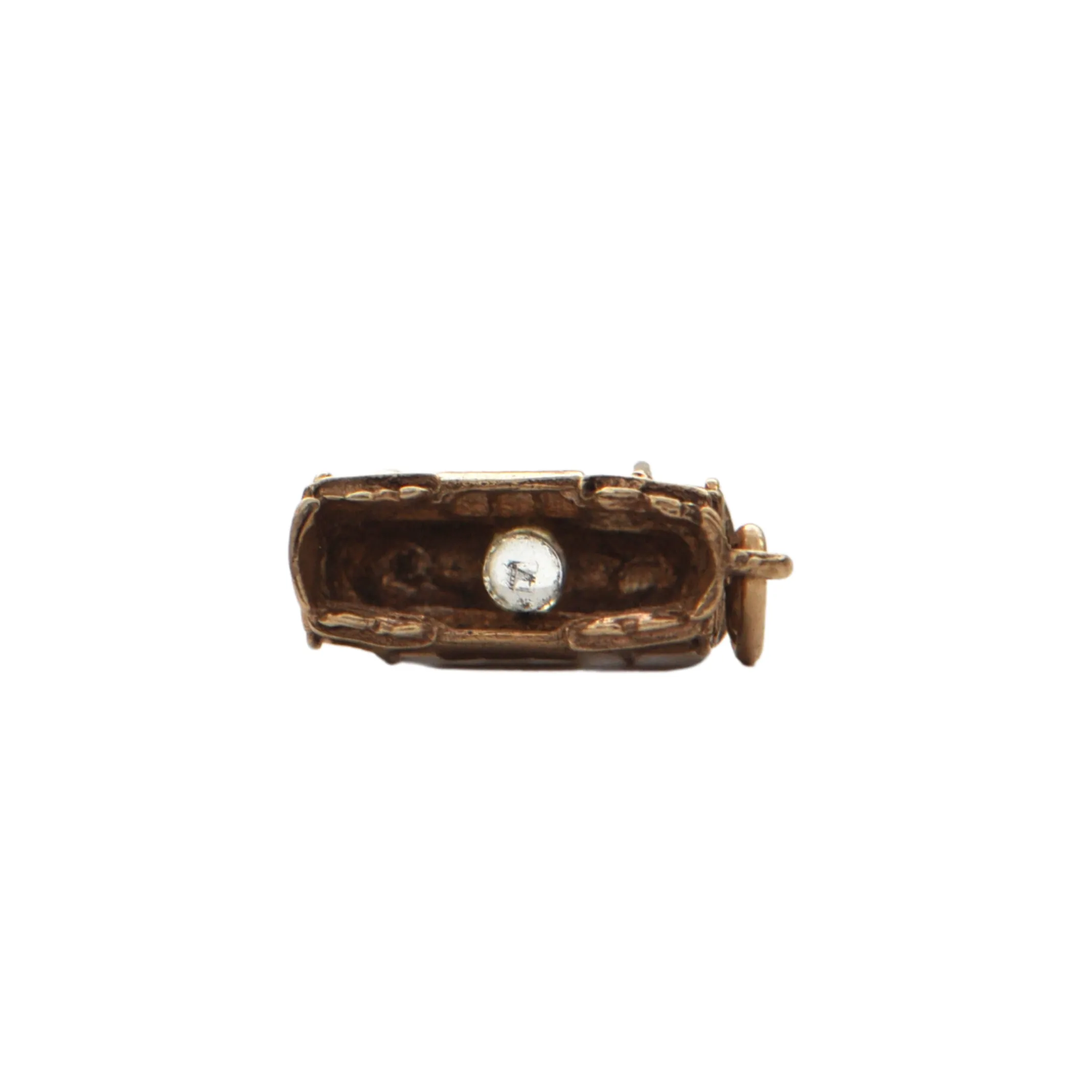 Vintage 14K Yellow Gold Streetcar Charm