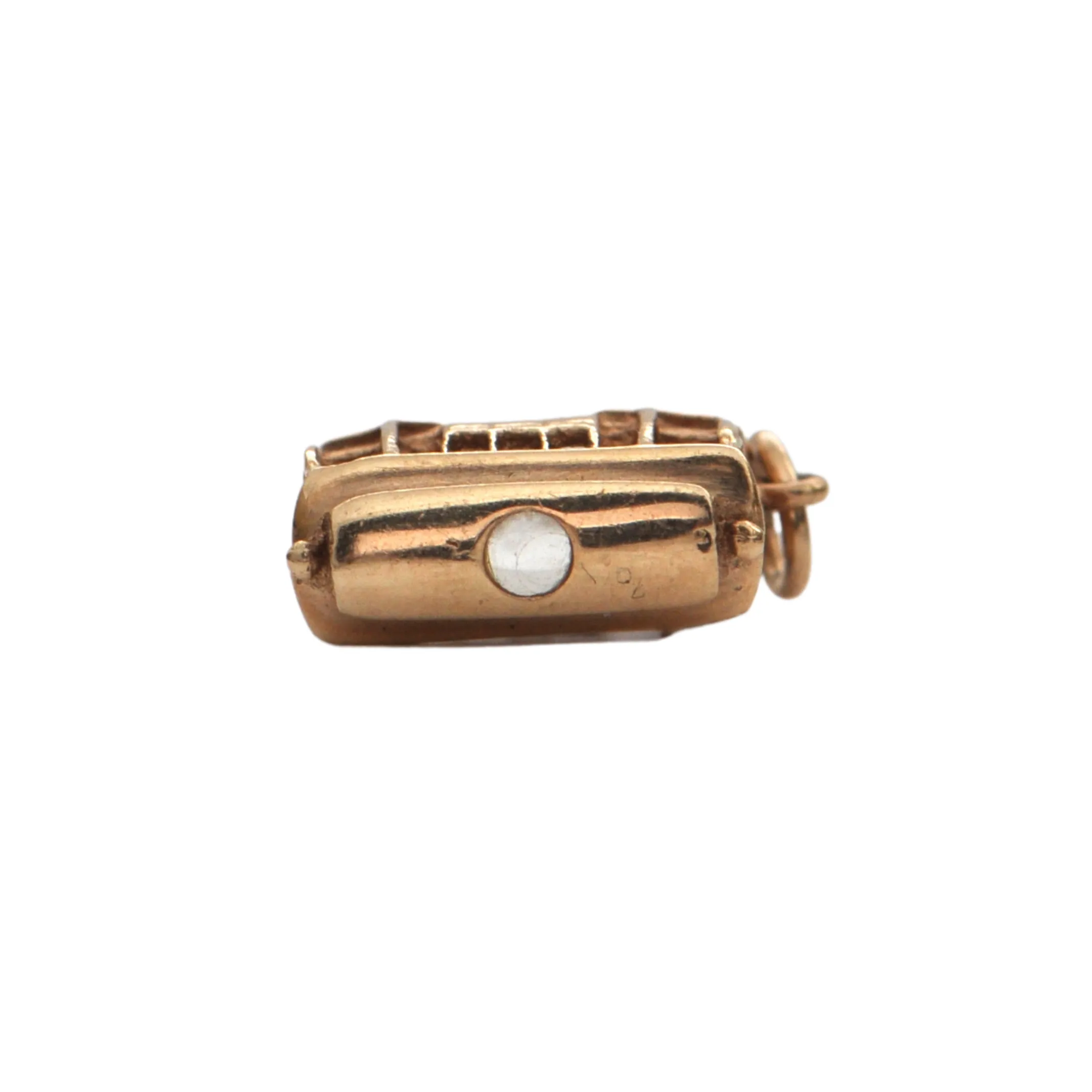 Vintage 14K Yellow Gold Streetcar Charm