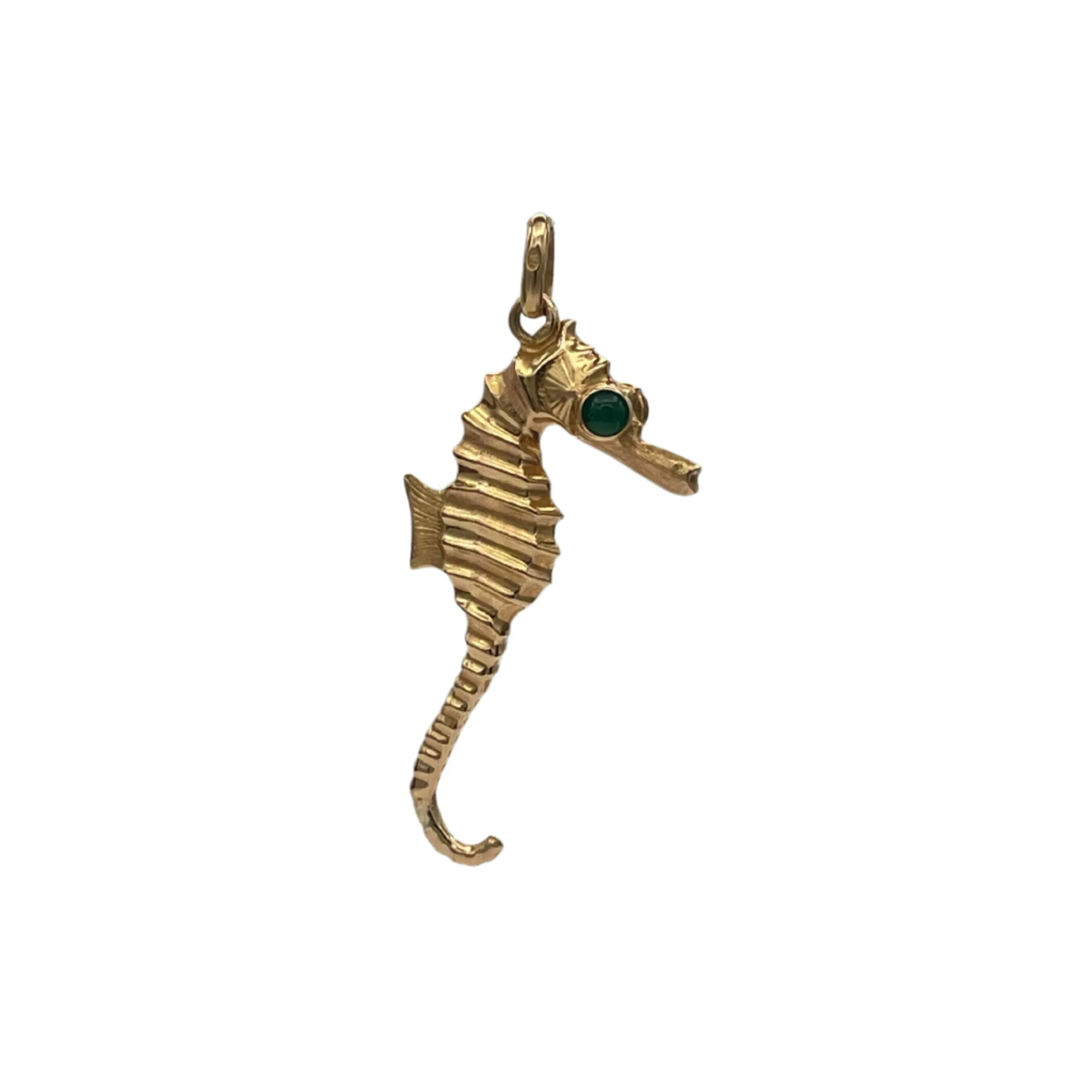 Vintage 18K Gold Seahorse Charm Circa 1864