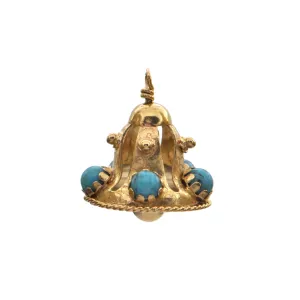 Vintage 18K Yellow Gold Bell Charm