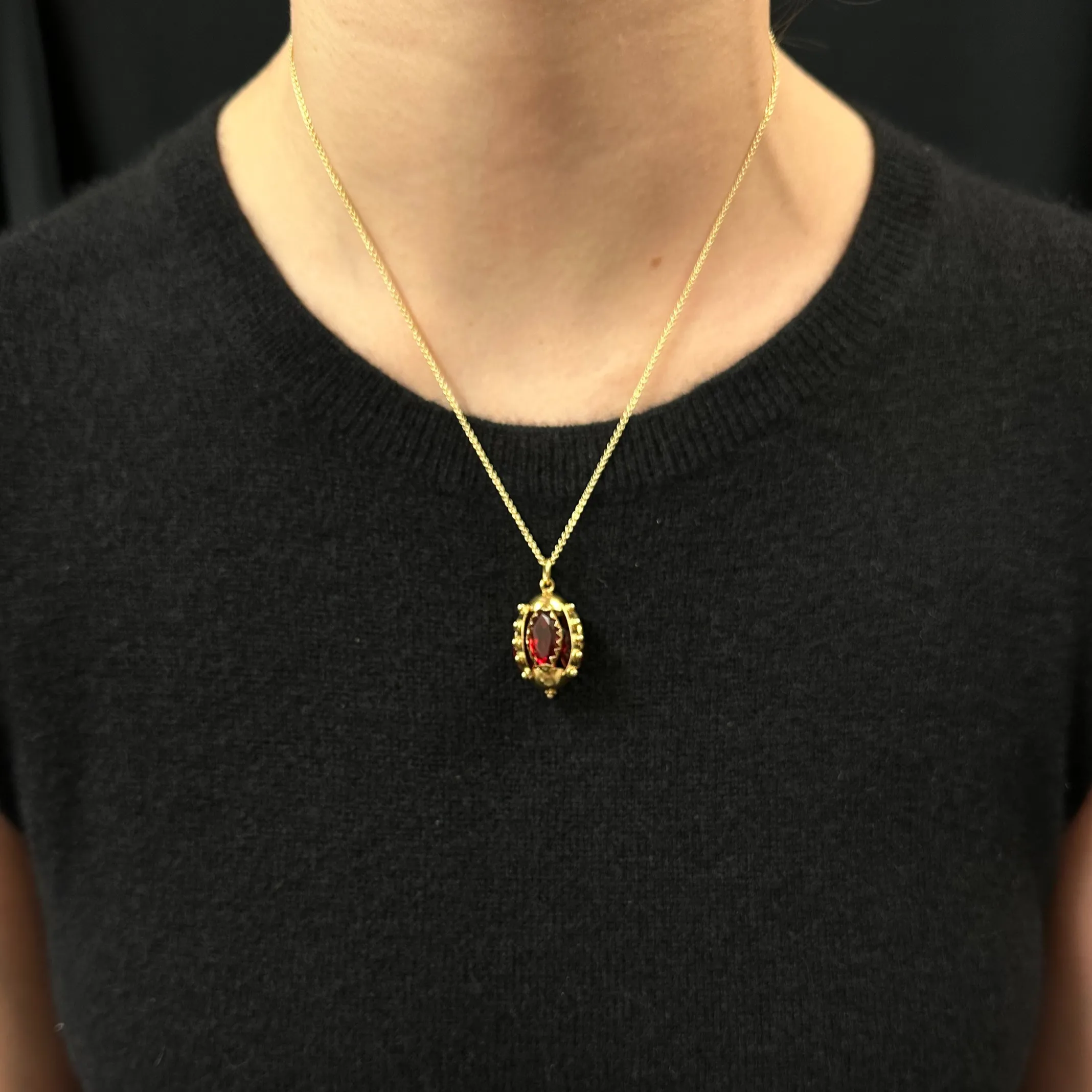 Vintage 18K Yellow Gold Lantern Charm