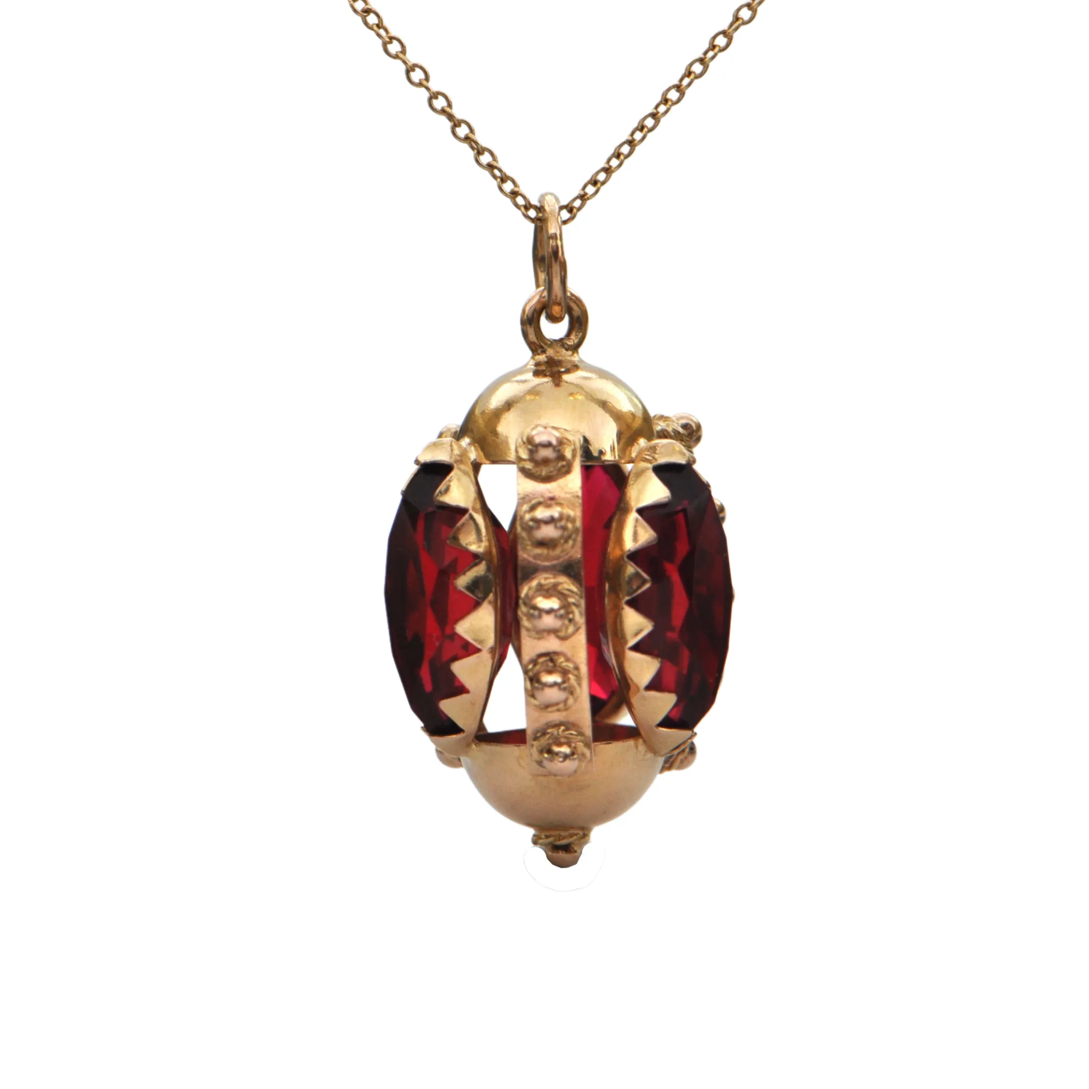 Vintage 18K Yellow Gold Lantern Charm