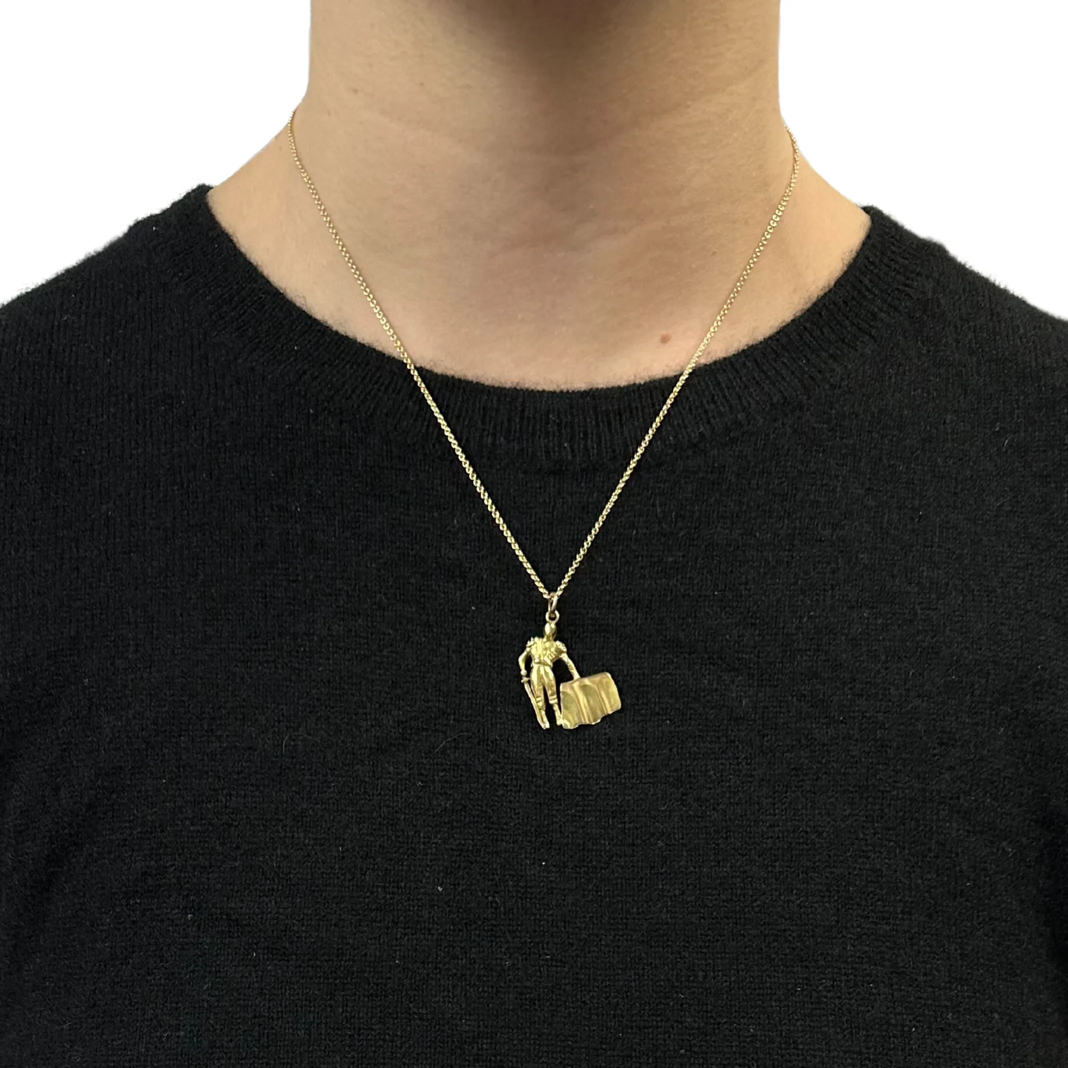 Vintage 18K Yellow Gold Matador Charm