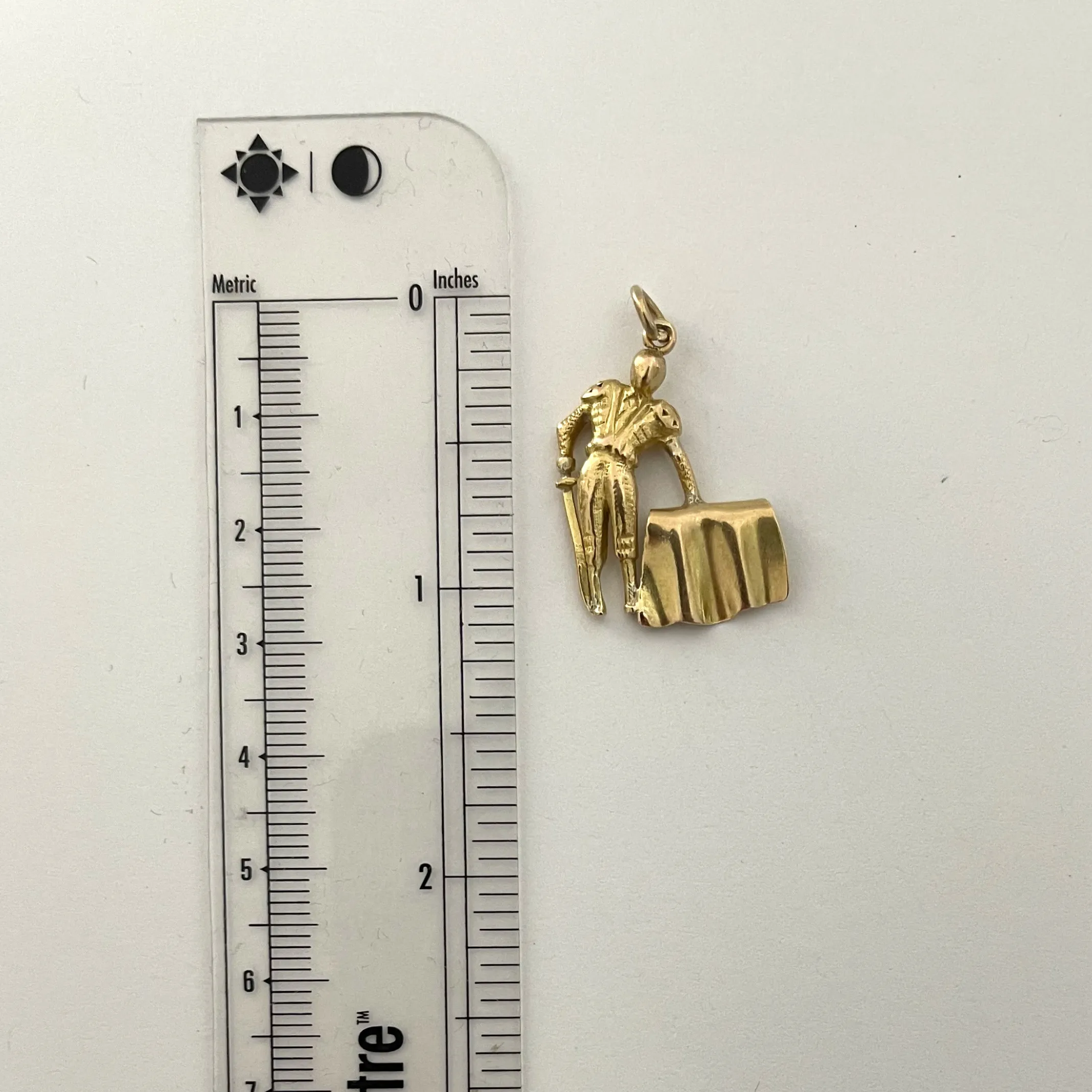 Vintage 18K Yellow Gold Matador Charm