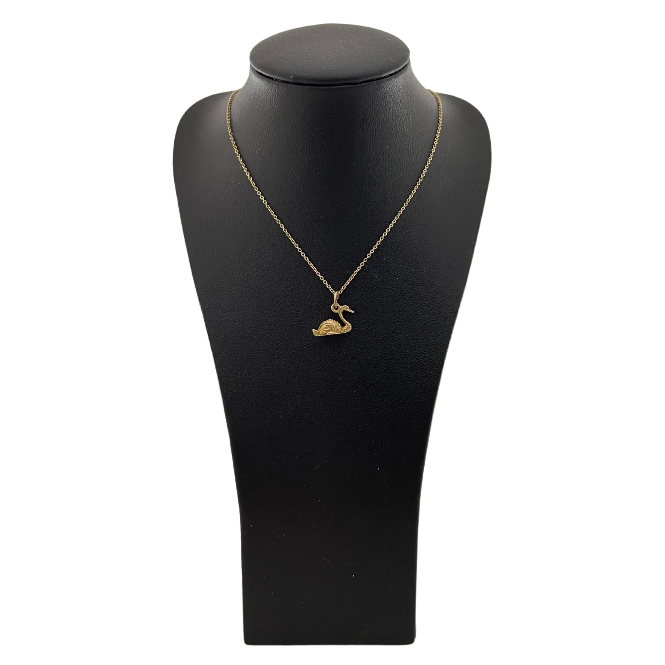 Vintage 9K Yellow Gold Swan Charm