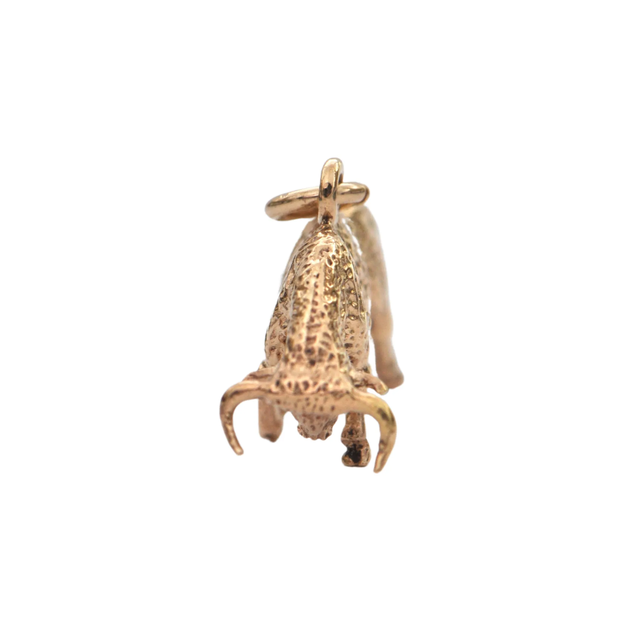 Vintage Gold Fighting Bull Charm