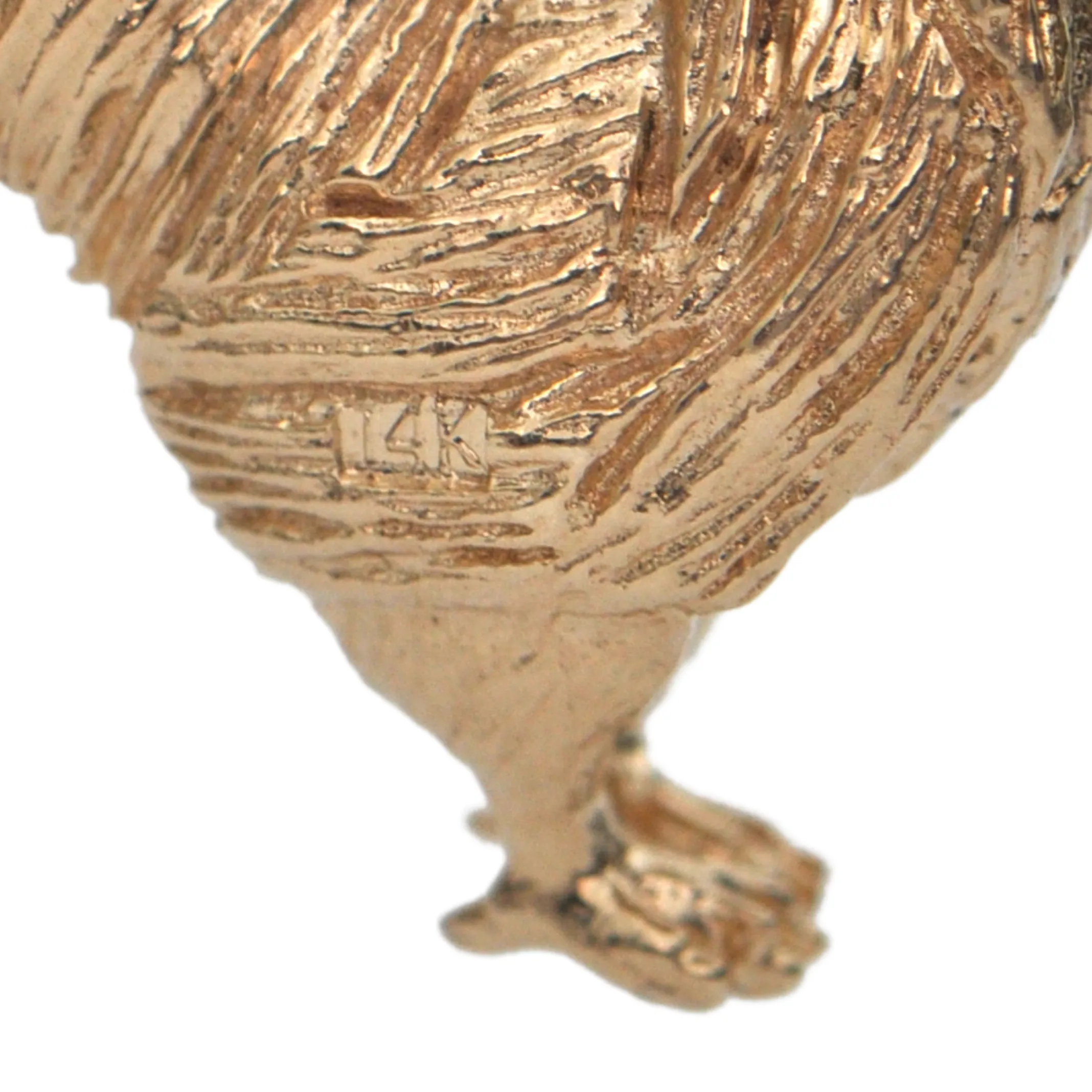 Vintage Gold Rooster Charm