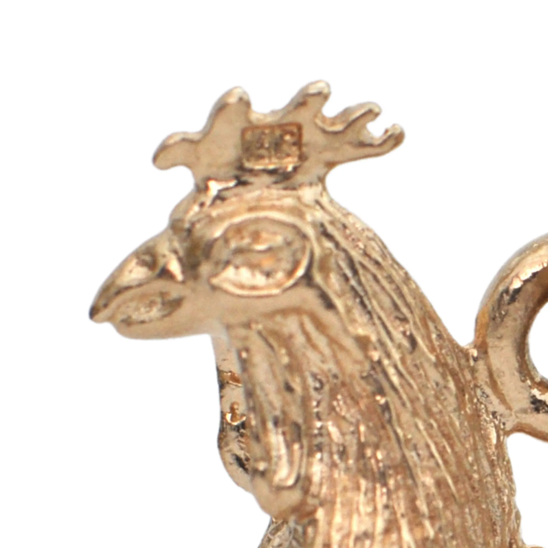 Vintage Gold Rooster Charm