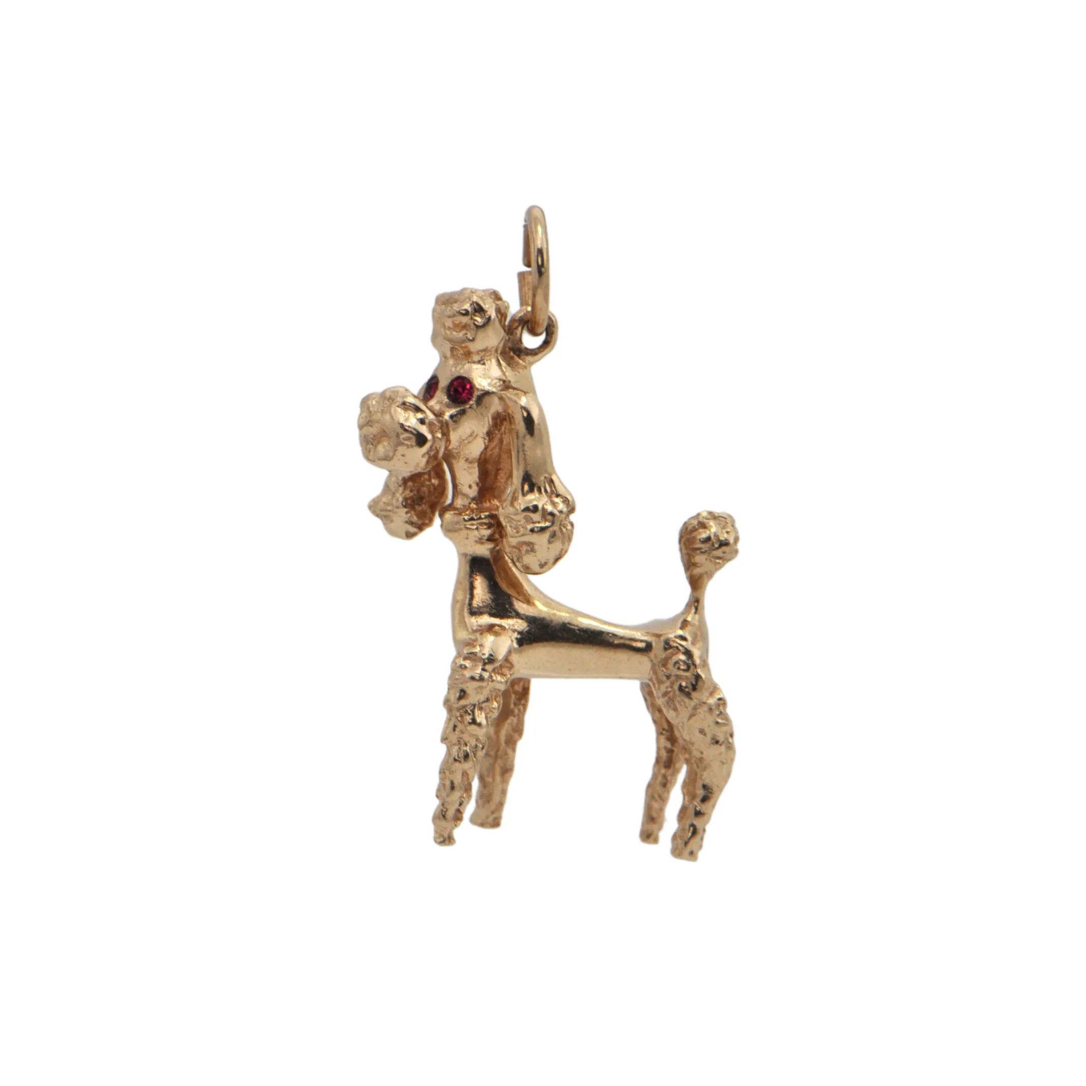 Vintage Large 14k Gold Poodle Charm