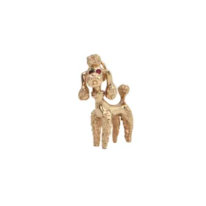 Vintage Large 14k Gold Poodle Charm
