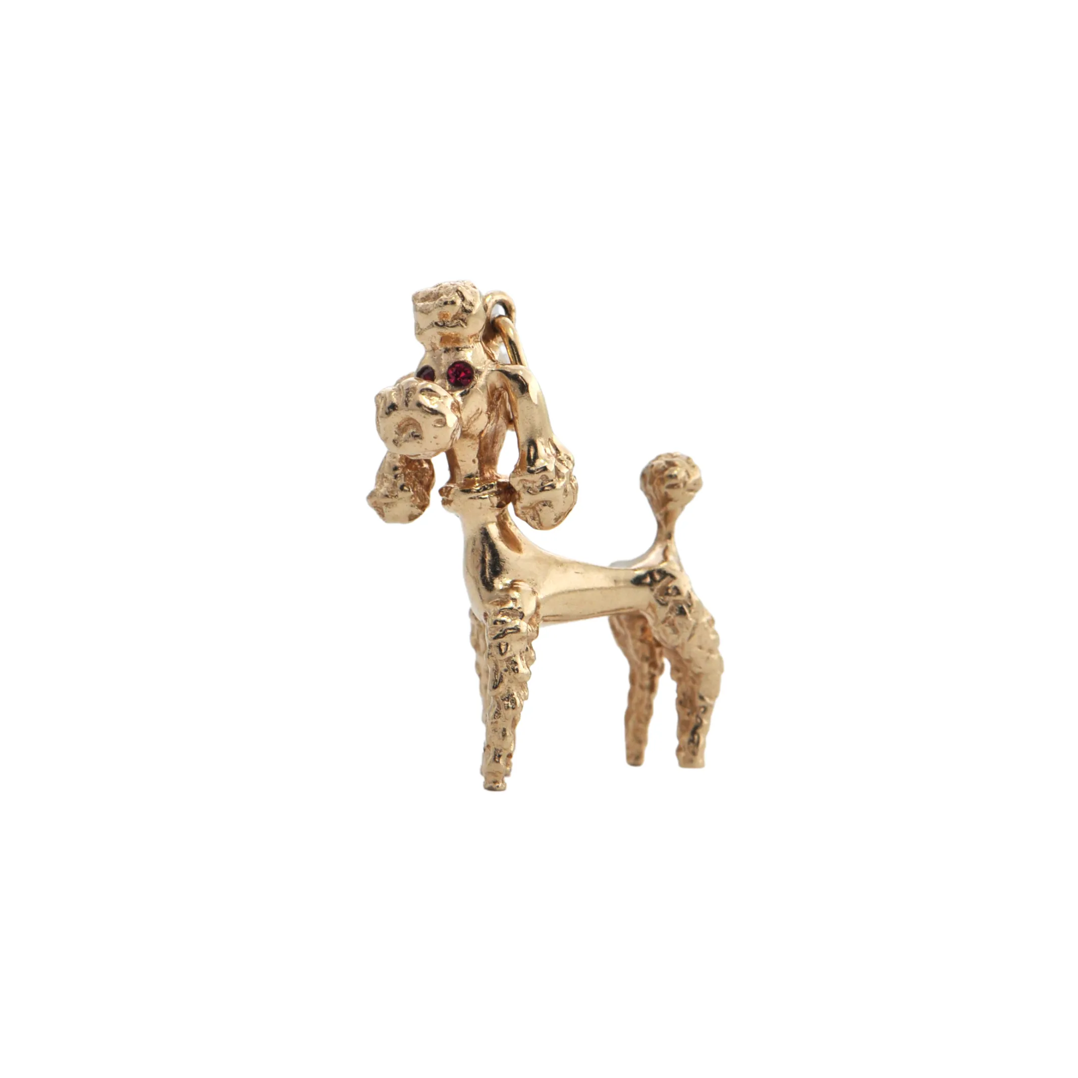 Vintage Large 14k Gold Poodle Charm