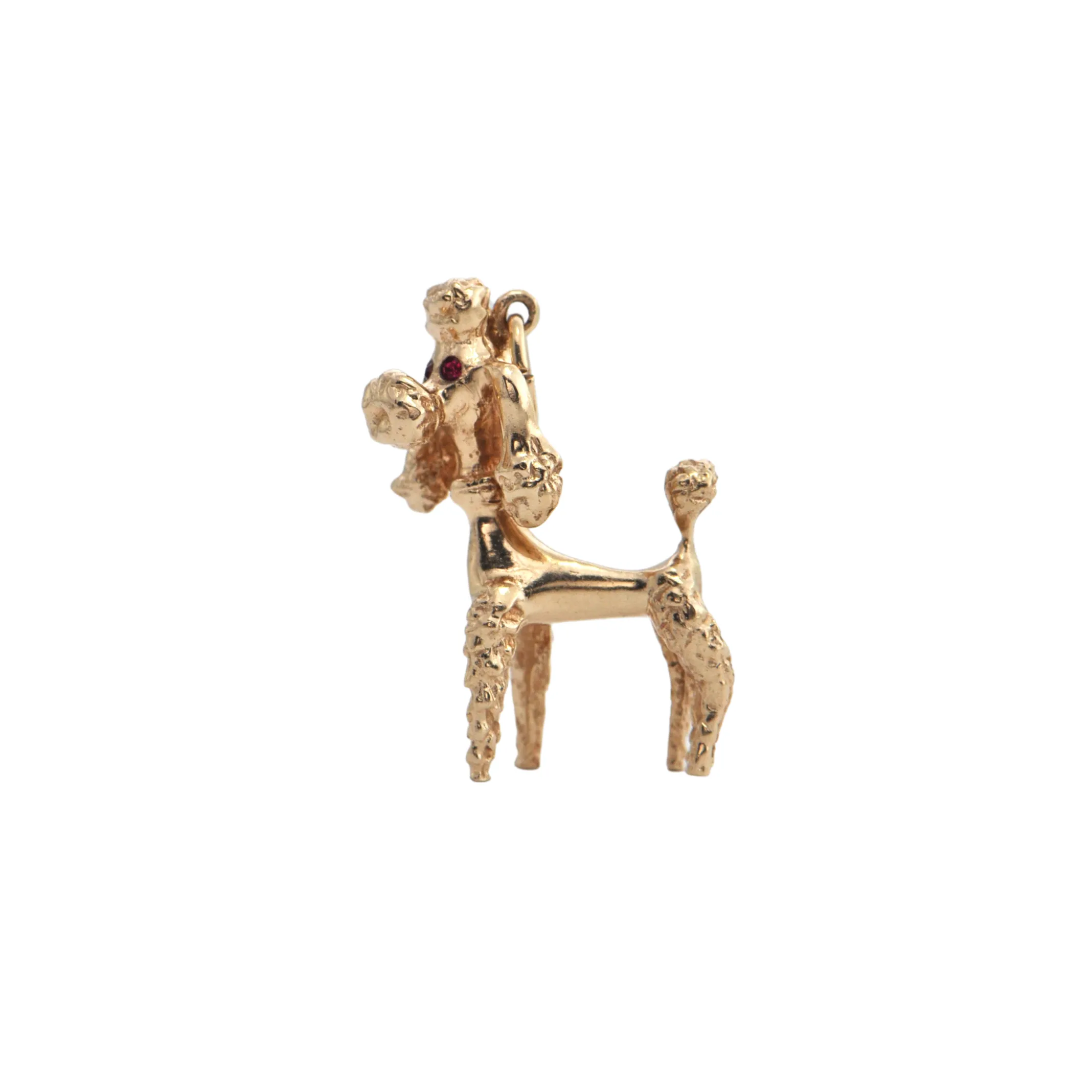 Vintage Large 14k Gold Poodle Charm