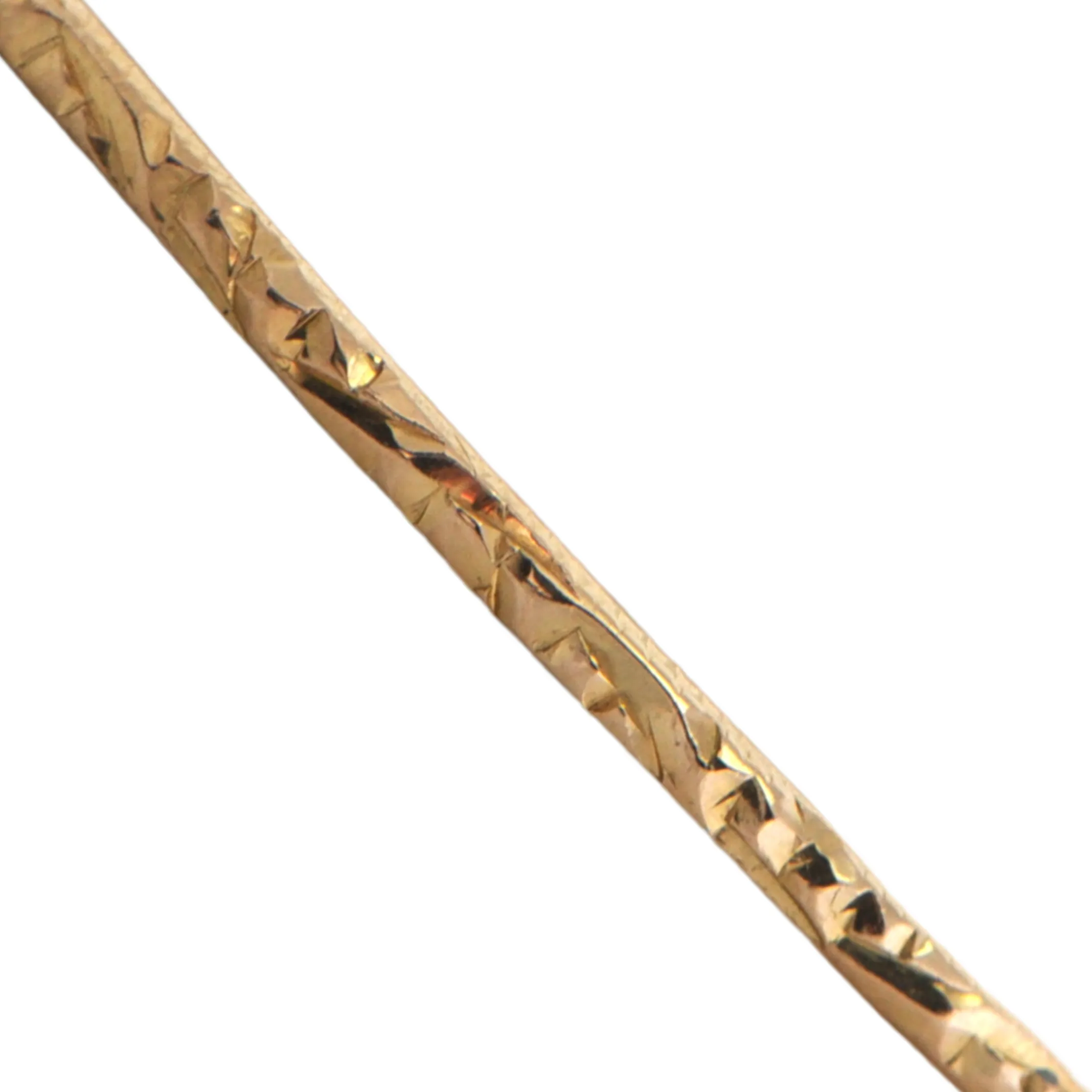 Vintage Moroccan Solid 18K Gold Bangle Bracelet