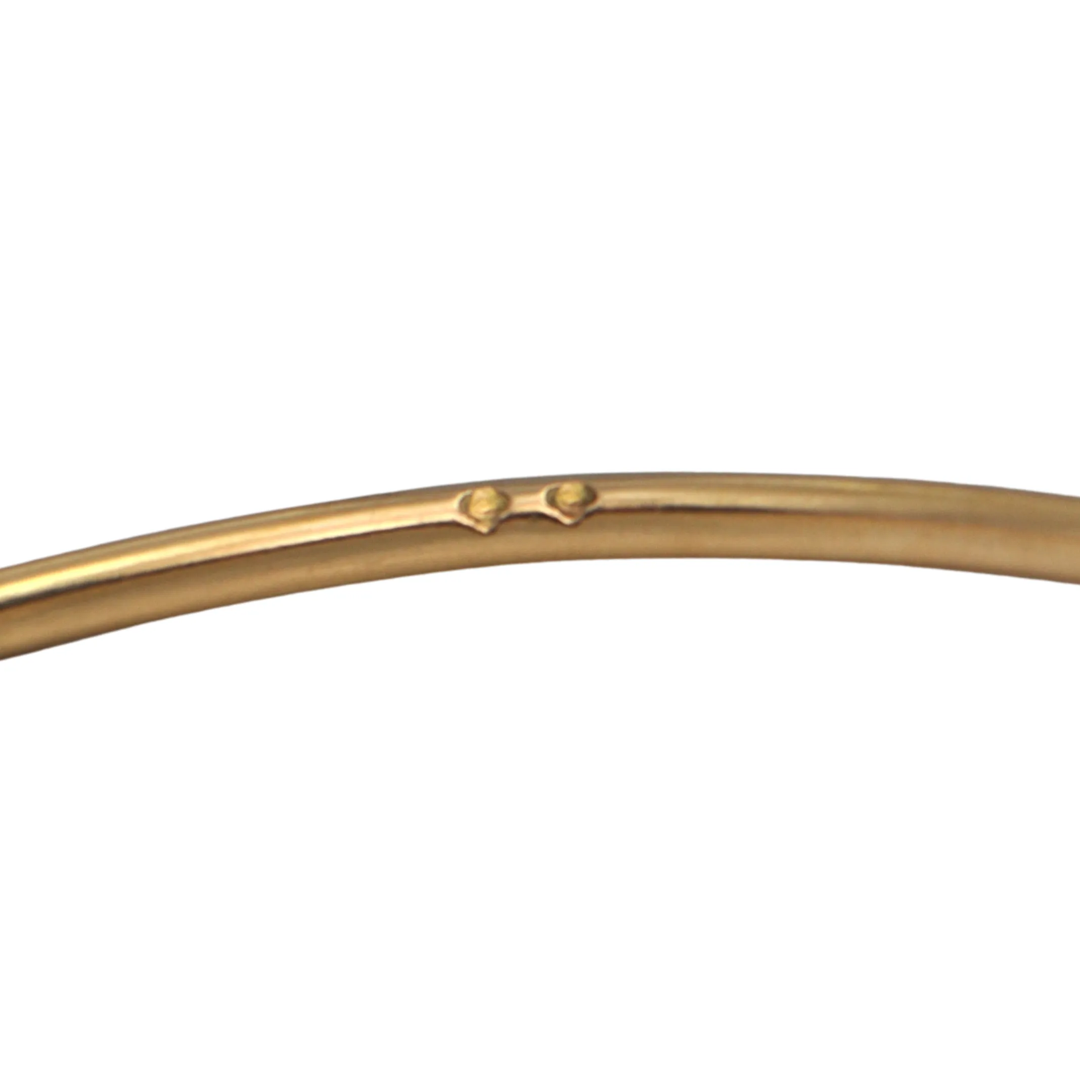 Vintage Moroccan Solid 18K Gold Bangle Bracelet
