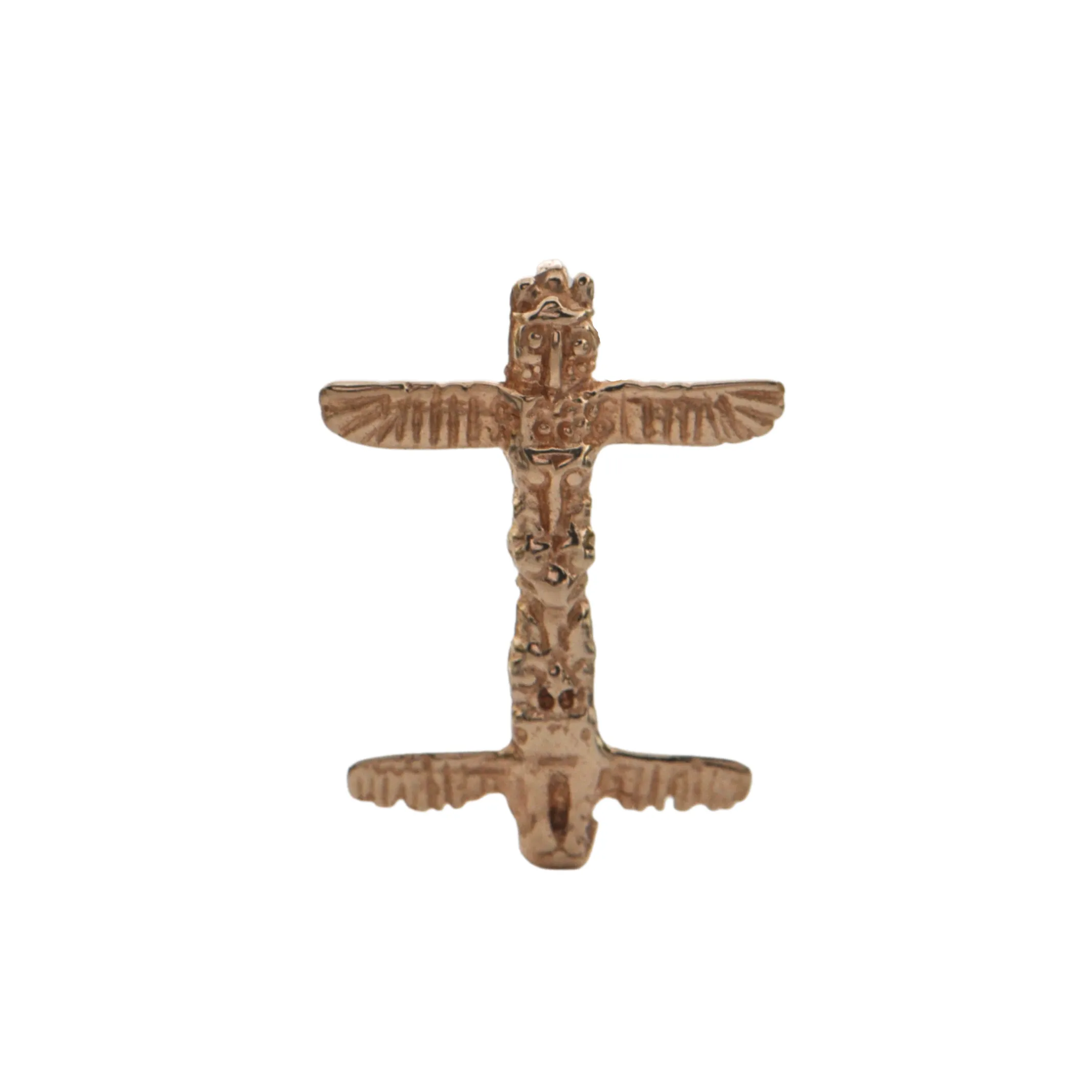 Vintage Rose Gold Totem Poll Charm