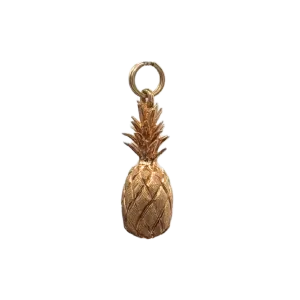 Vintage Solid 14k yellow gold Pineapple charm